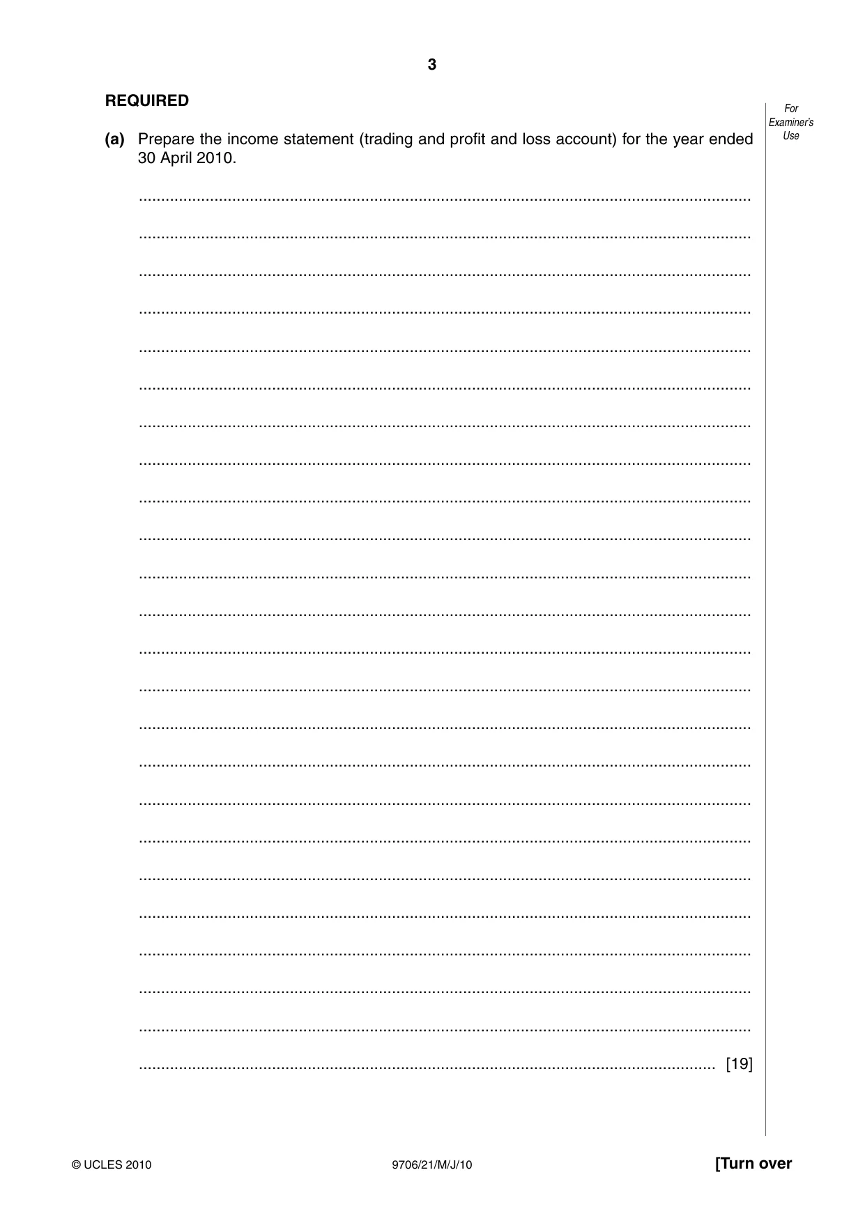 Cambridge A Level Accounting 9706 2010 May/June Paper 2 · Variant 1 question paper, page 3 of 12