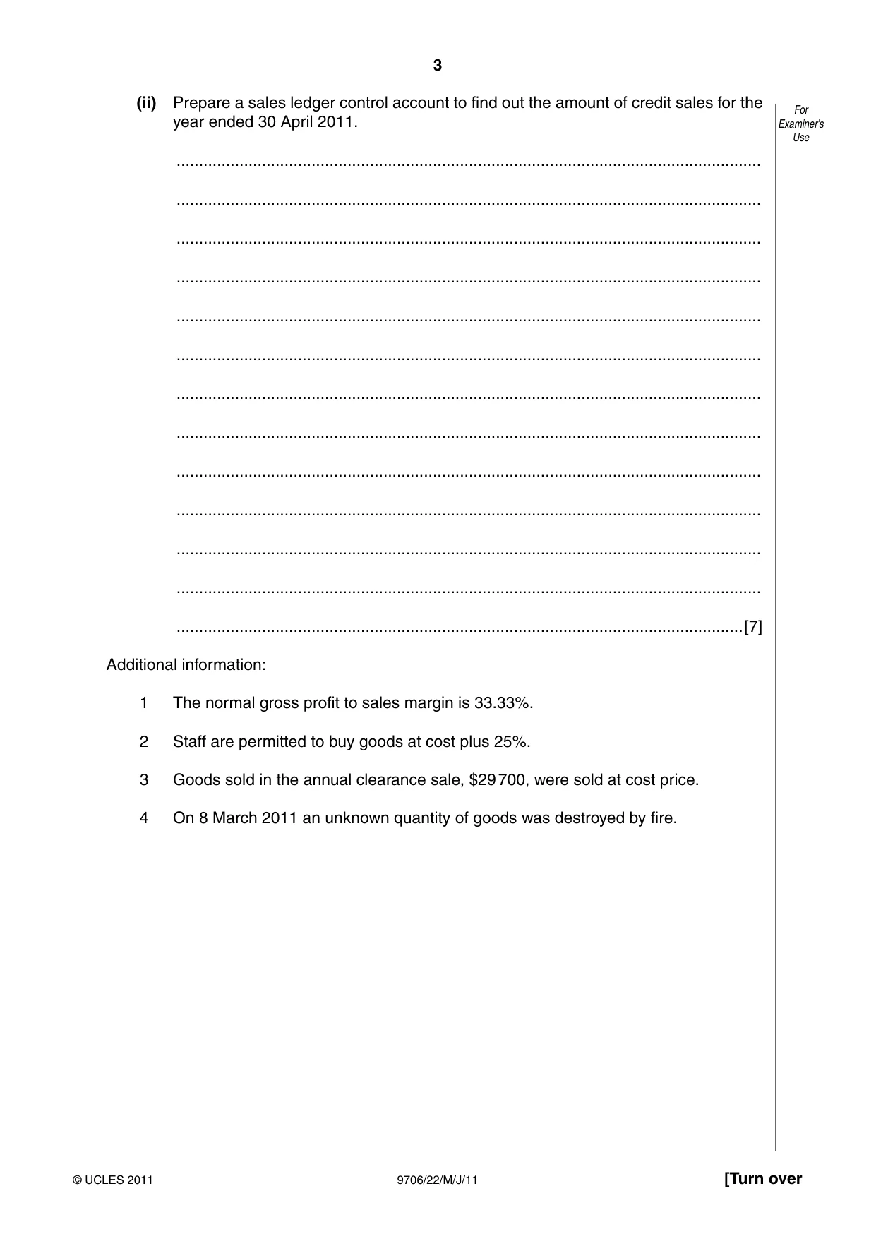 Cambridge A Level Accounting 9706 2011 May/June Paper 2 · Variant 2 question paper, page 3 of 12