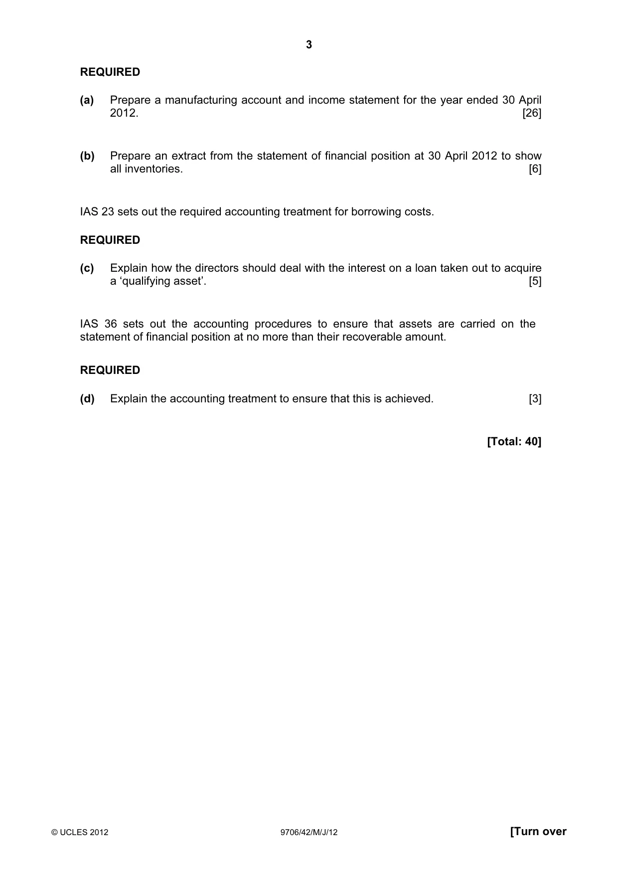 Cambridge A Level Accounting 9706 2012 May/June Paper 4 · Variant 2 question paper, page 3 of 8