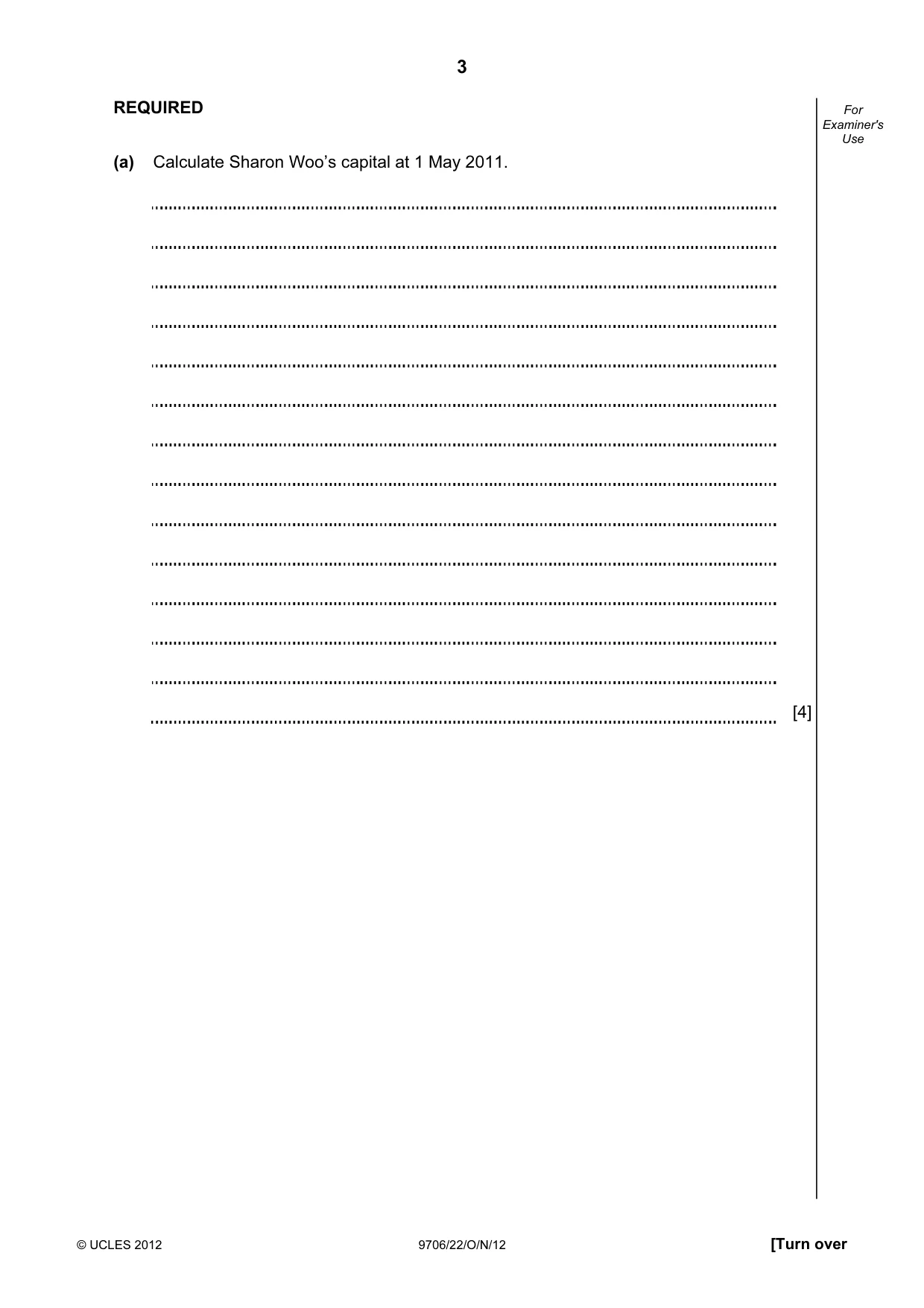 Cambridge A Level Accounting 9706 2012 Oct/Nov Paper 2 · Variant 2 question paper, page 3 of 16