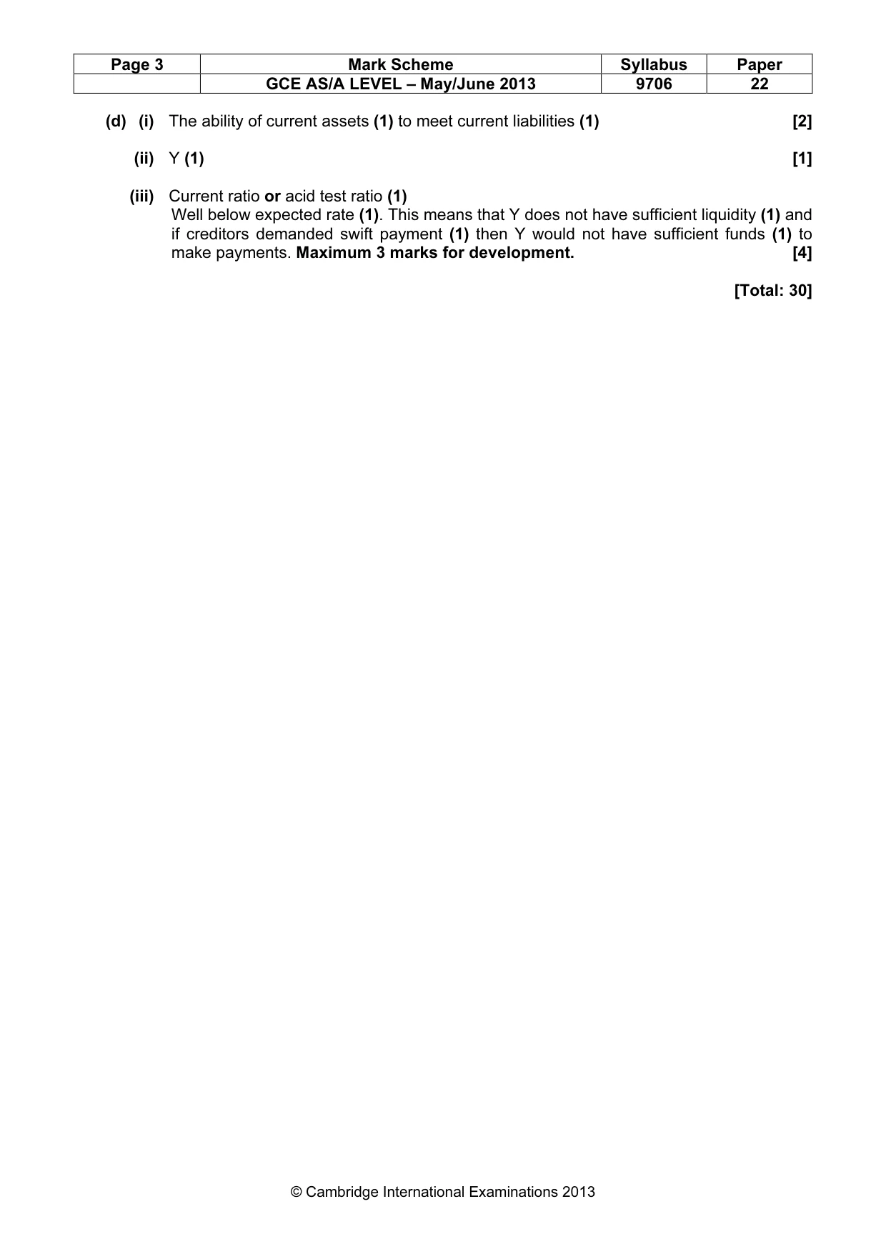 Mark scheme, page 3 of 7