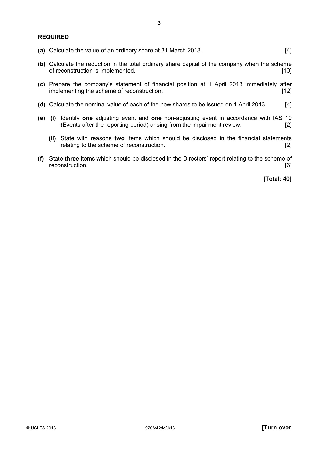 Cambridge A Level Accounting 9706 2013 May/June Paper 4 · Variant 2 question paper, page 3 of 8