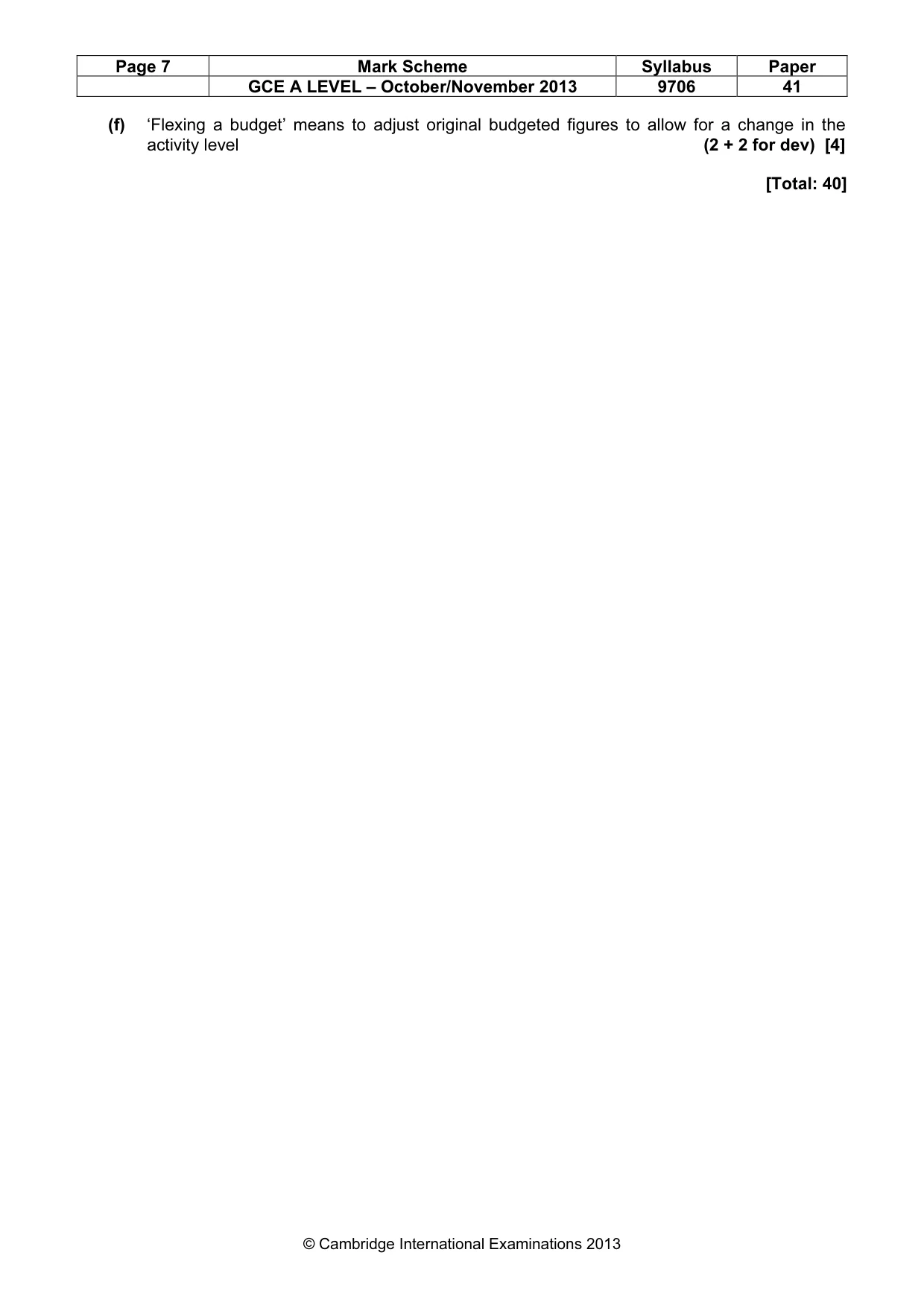 Mark scheme, page 7 of 7