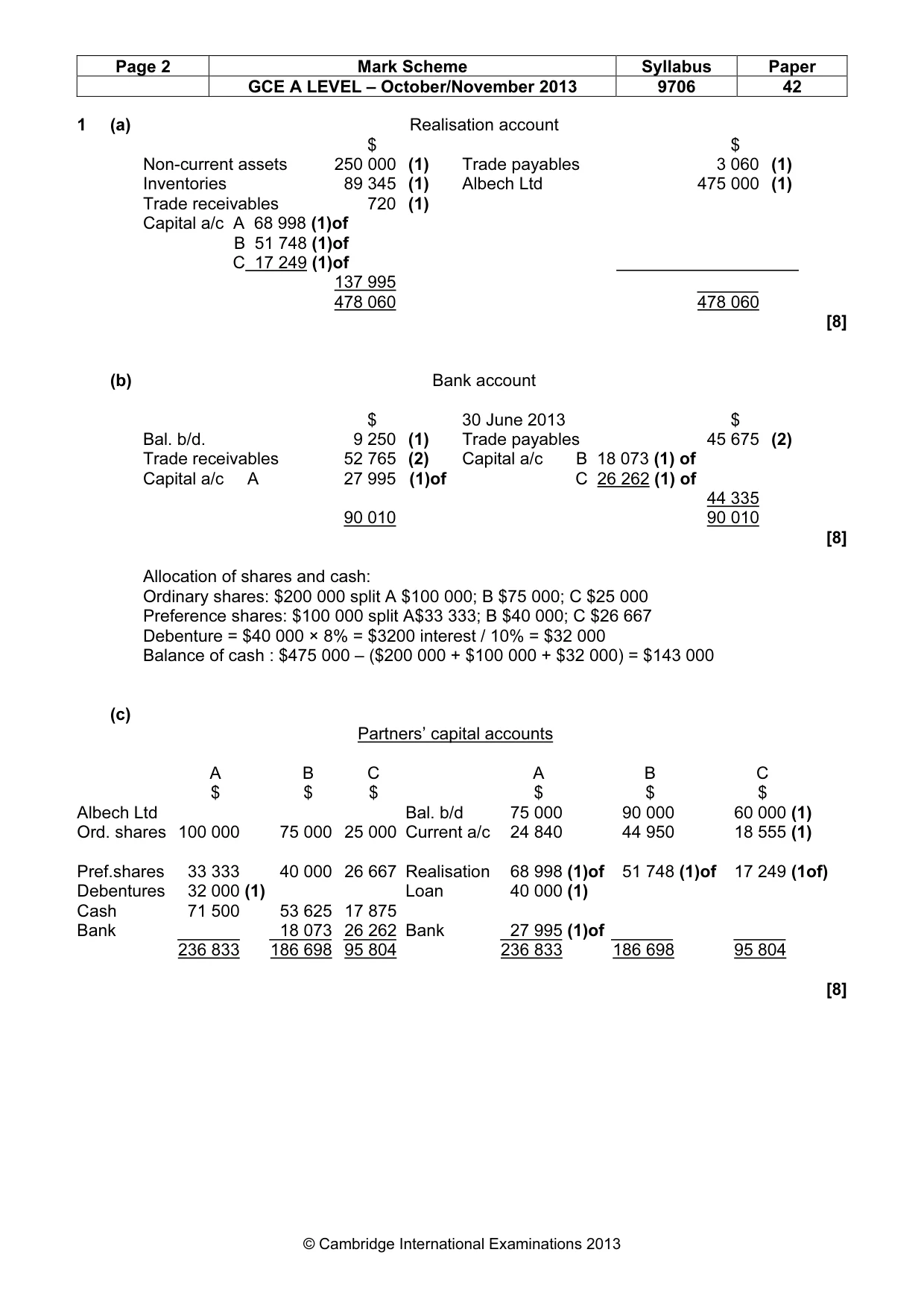 Mark scheme, page 2 of 7