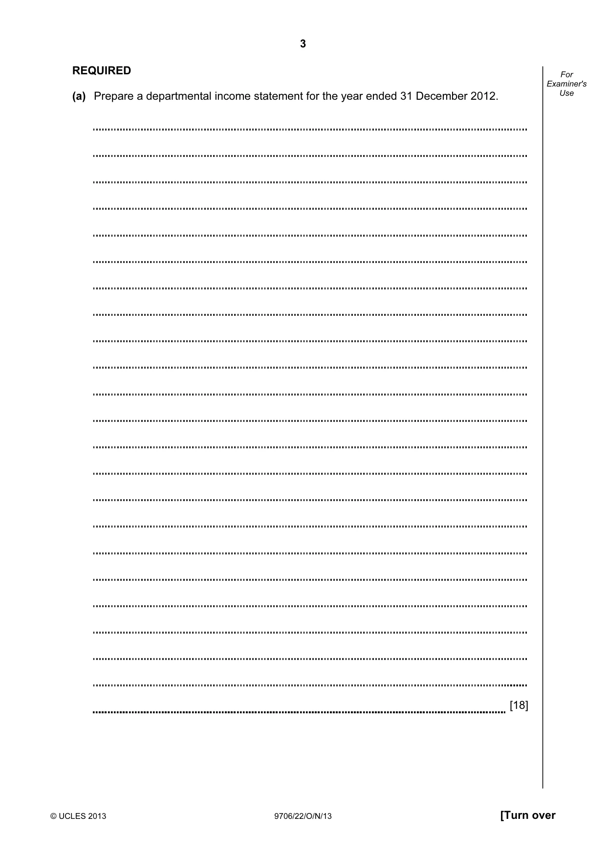 Cambridge A Level Accounting 9706 2013 Oct/Nov Paper 2 · Variant 2 question paper, page 3 of 12