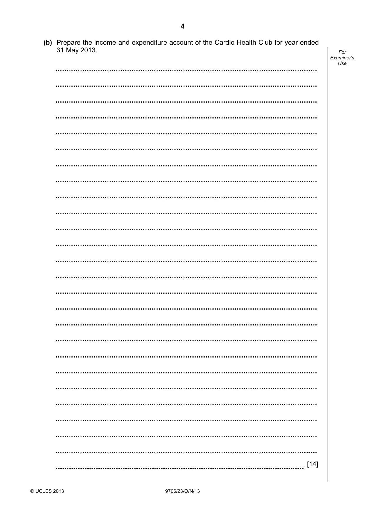 Cambridge A Level Accounting 9706 2013 Oct/Nov Paper 2 · Variant 3 question paper, page 4 of 12