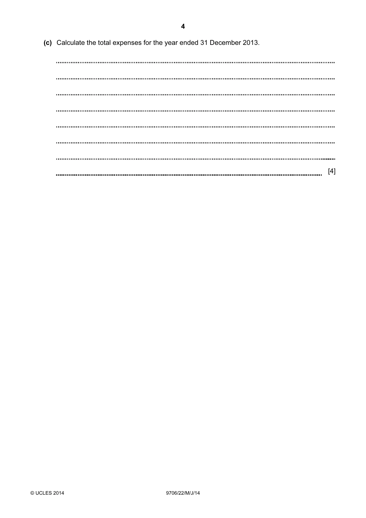 Cambridge A Level Accounting 9706 2014 May/June Paper 2 · Variant 2 question paper, page 4 of 12