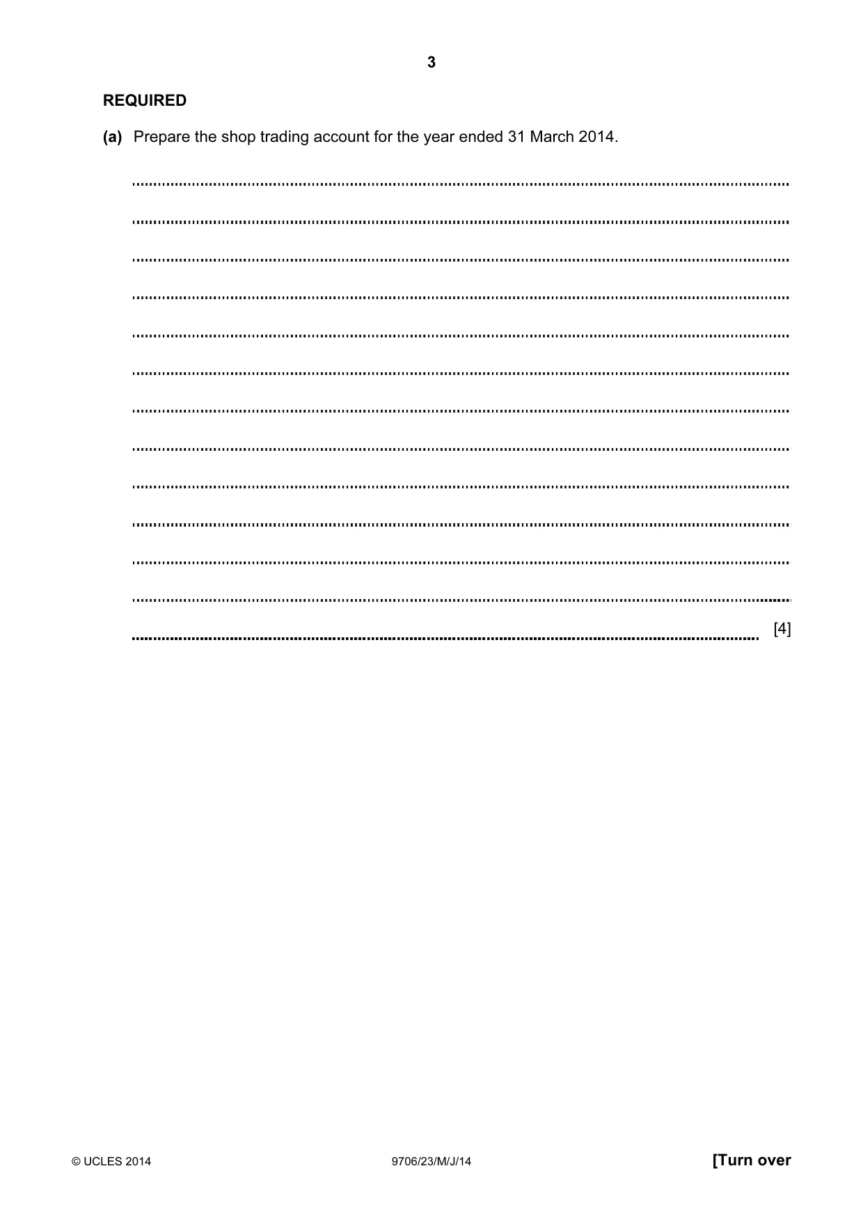 Cambridge A Level Accounting 9706 2014 May/June Paper 2 · Variant 3 question paper, page 3 of 16