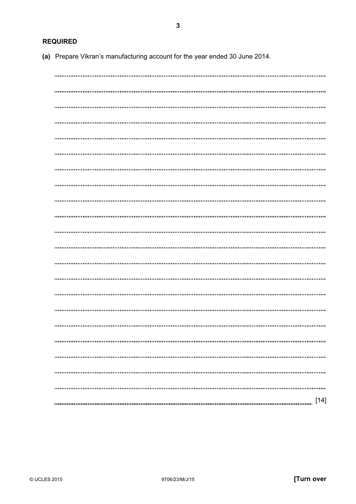 Cambridge A Level Accounting 9706 2015 May/June Paper 2 · Variant 3 question paper, page 3 of 12