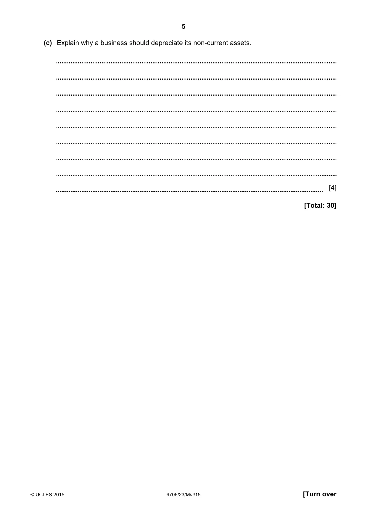 Cambridge A Level Accounting 9706 2015 May/June Paper 2 · Variant 3 question paper, page 5 of 12