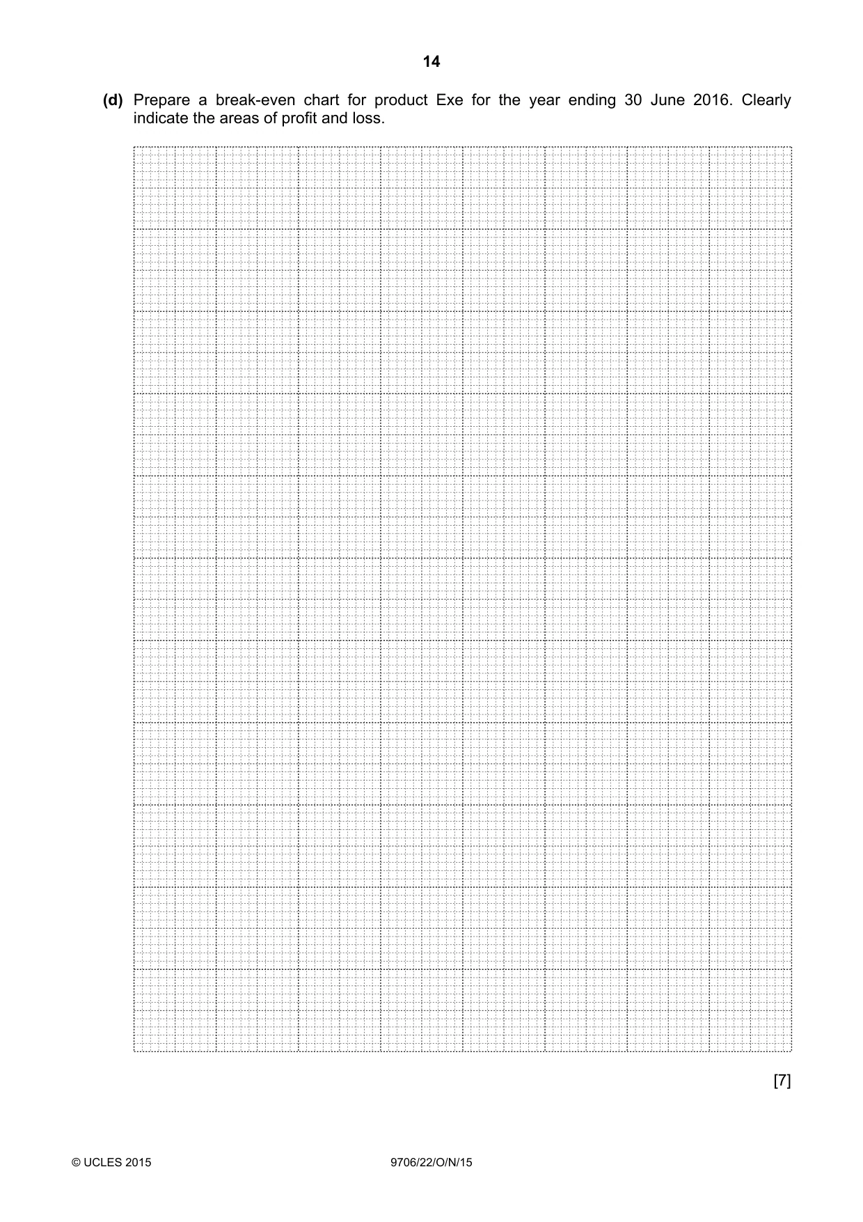 Cambridge A Level Accounting 9706 2015 Oct/Nov Paper 2 · Variant 2 question paper, page 14 of 16