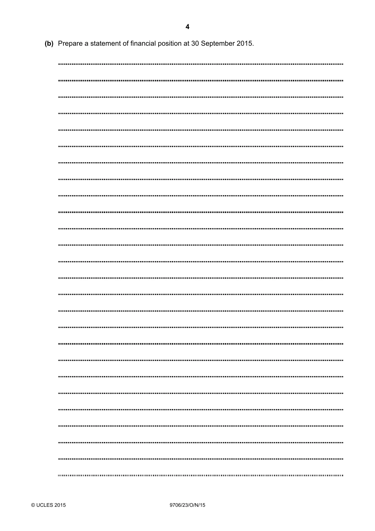 Cambridge A Level Accounting 9706 2015 Oct/Nov Paper 2 · Variant 3 question paper, page 4 of 16