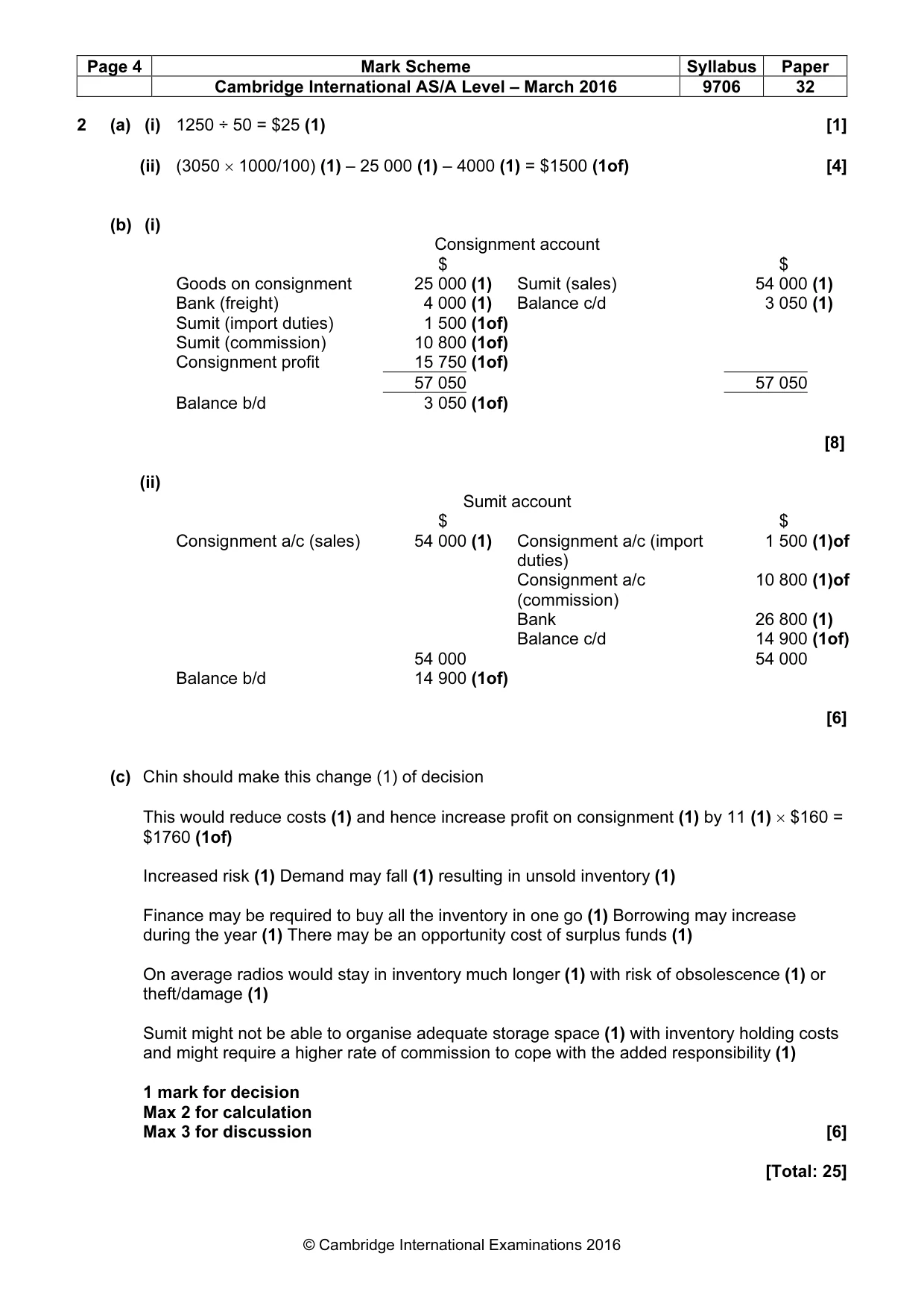 Mark scheme, page 4 of 10