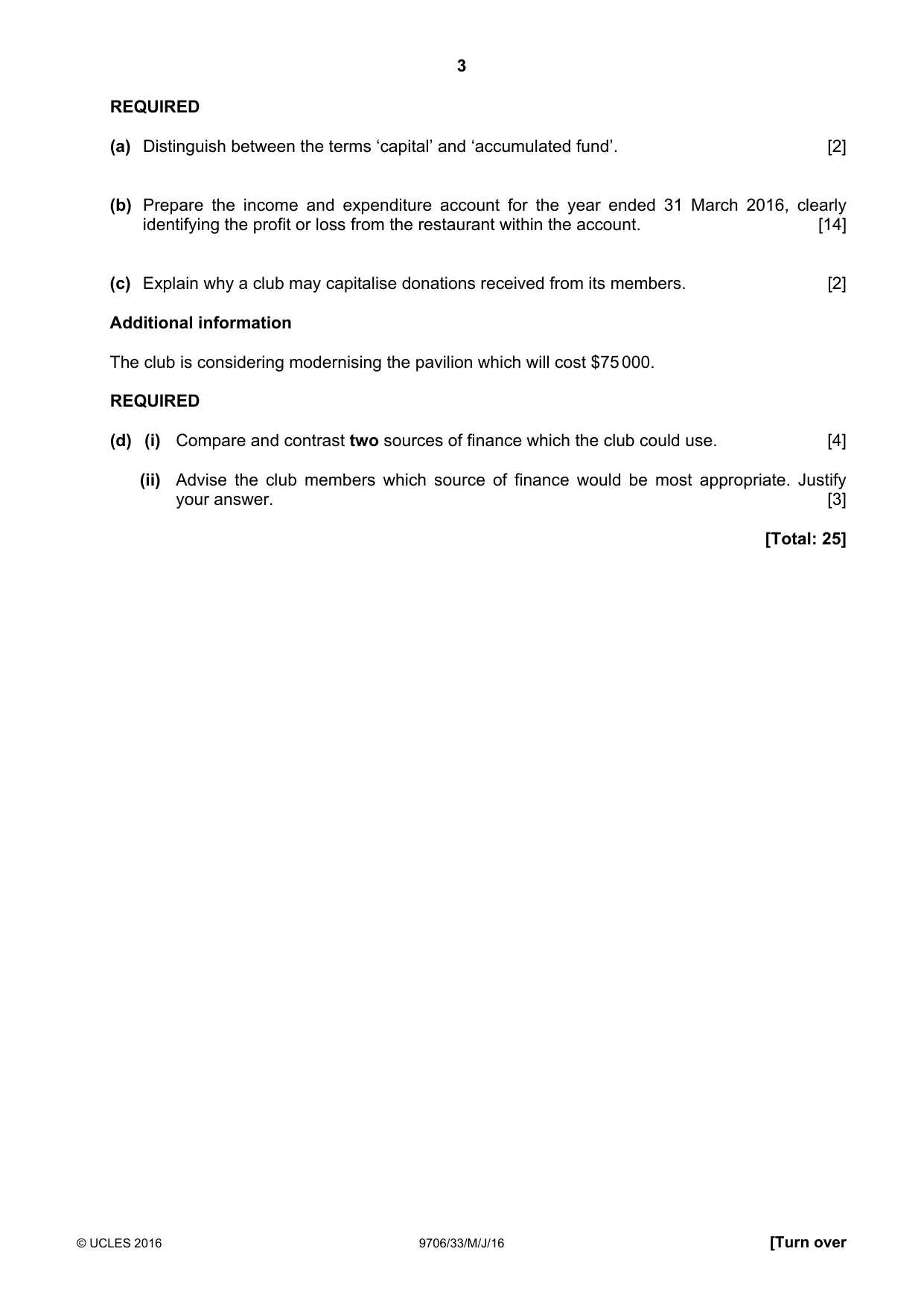 Cambridge A Level Accounting 9706 2016 May/June Paper 3 · Variant 3 question paper, page 3 of 12