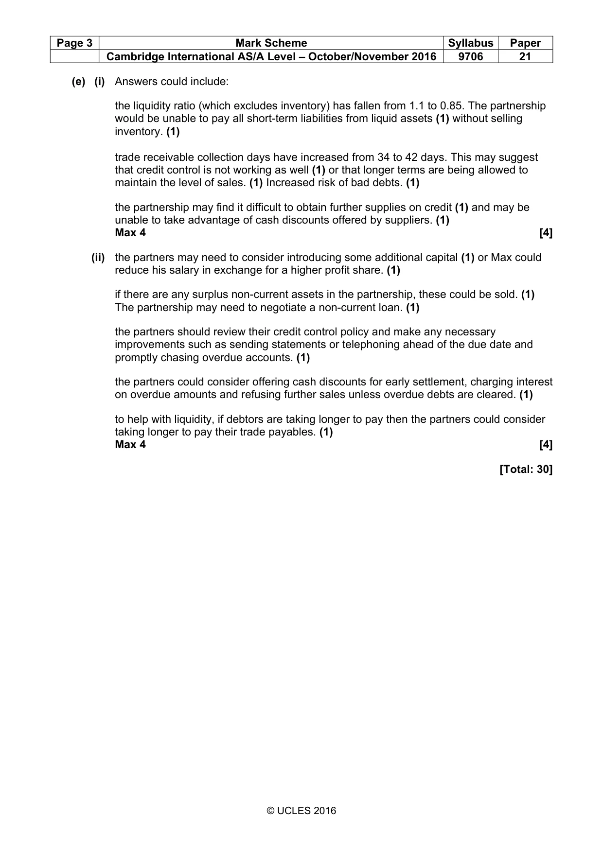 Mark scheme, page 3 of 7