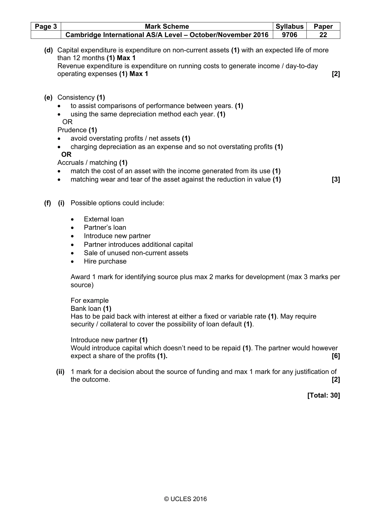 Mark scheme, page 3 of 7