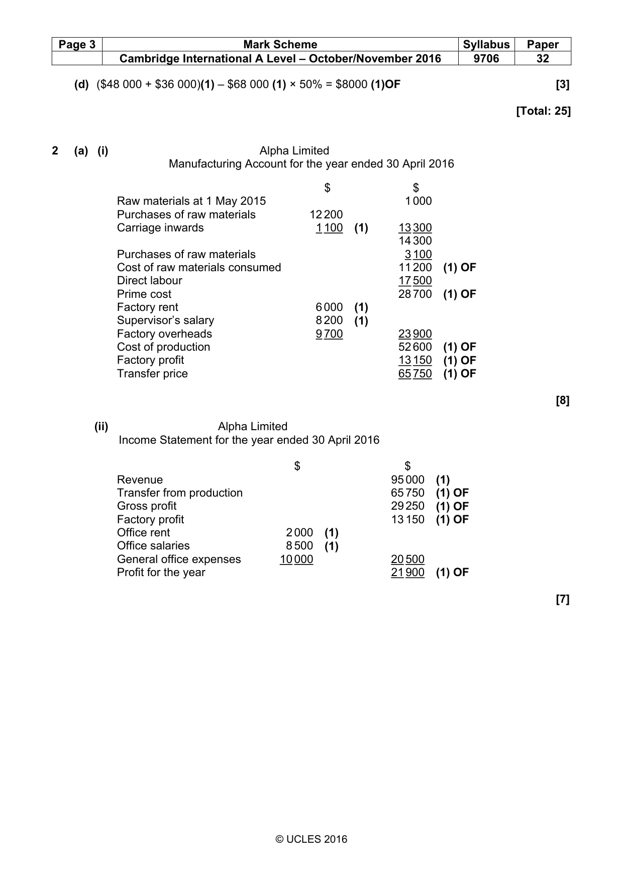 Mark scheme, page 3 of 10