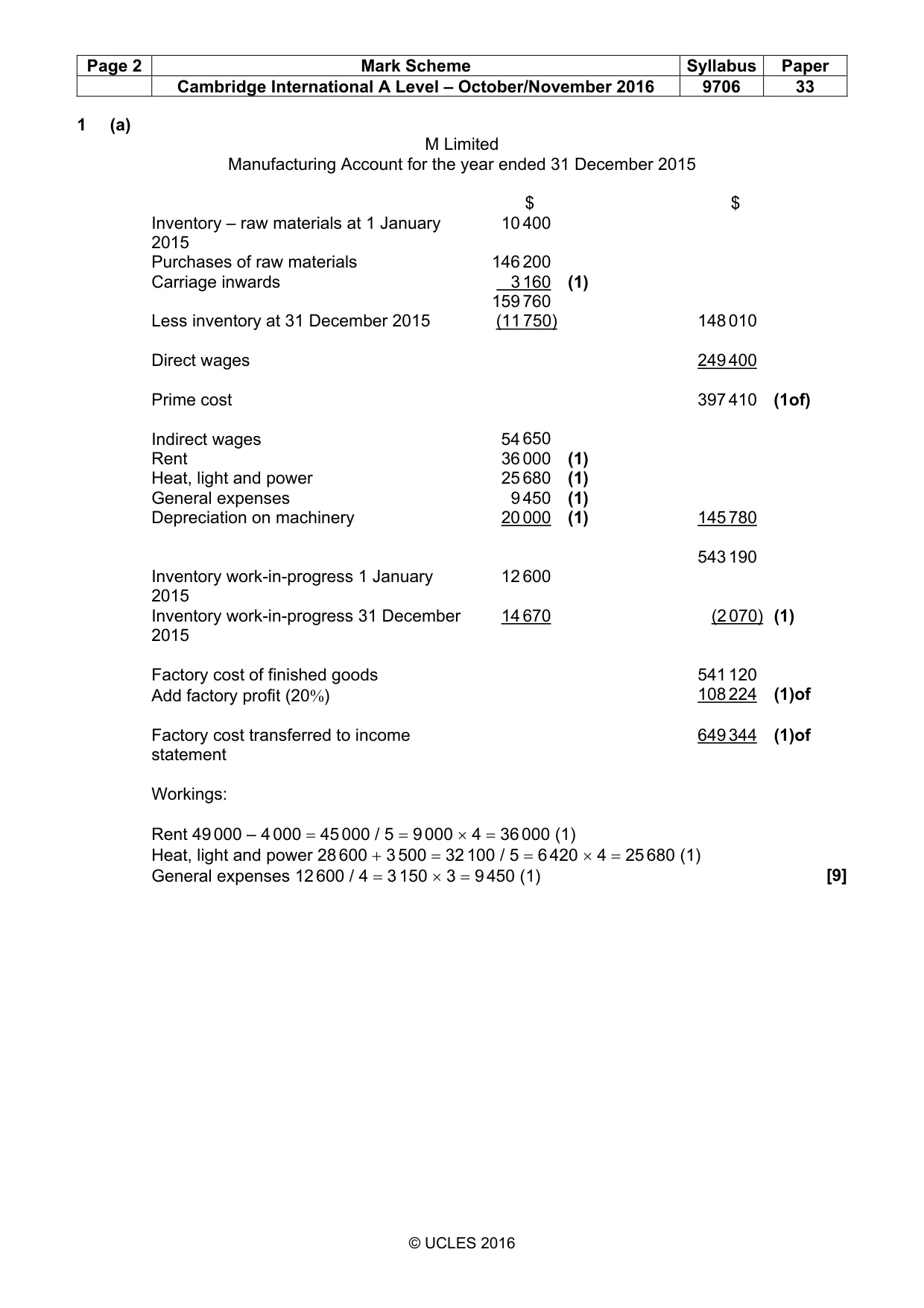 Mark scheme, page 2 of 10