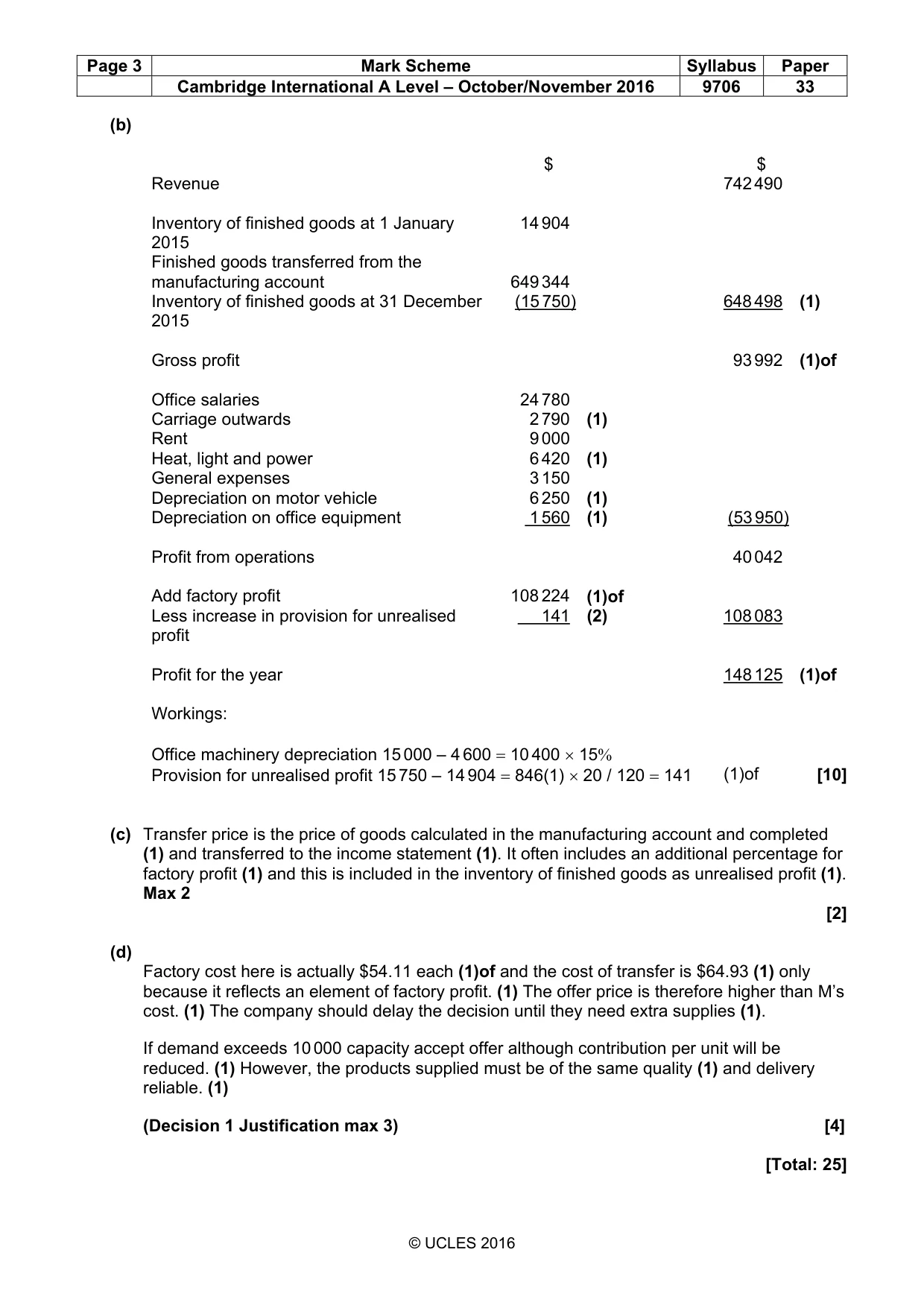 Mark scheme, page 3 of 10