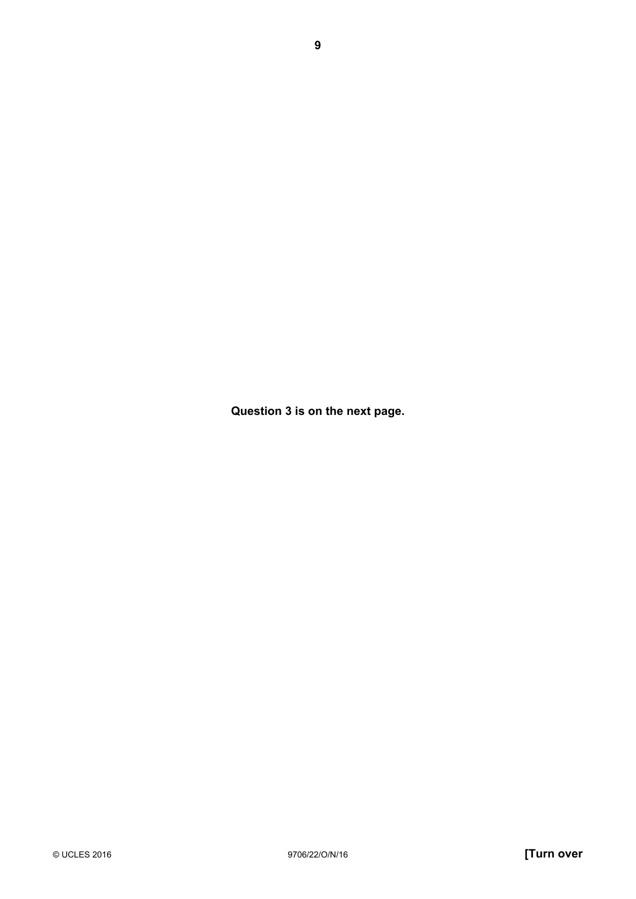 Cambridge A Level Accounting 9706 2016 Oct/Nov Paper 2 · Variant 2 question paper, page 9 of 16