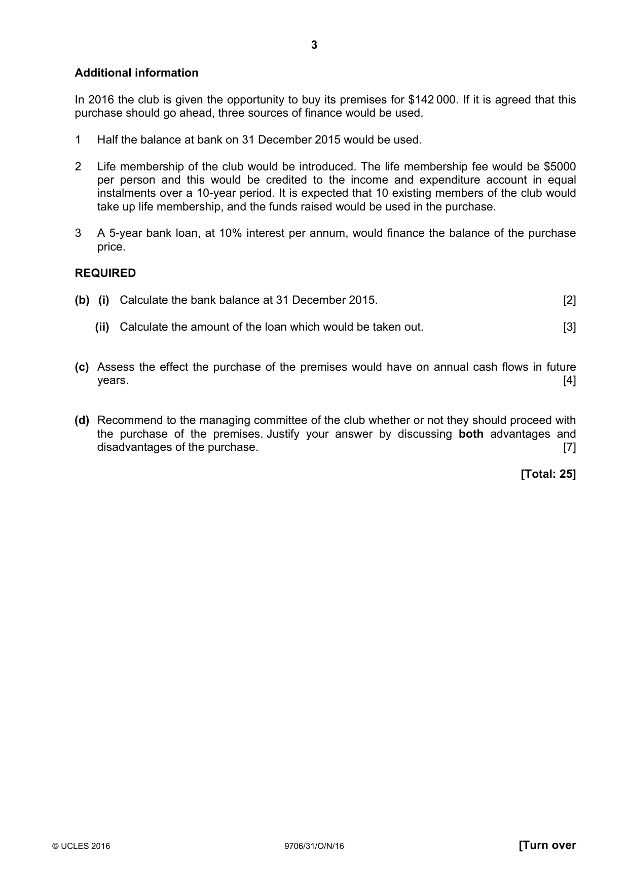 Cambridge A Level Accounting 9706 2016 Oct/Nov Paper 3 · Variant 1 question paper, page 3 of 12
