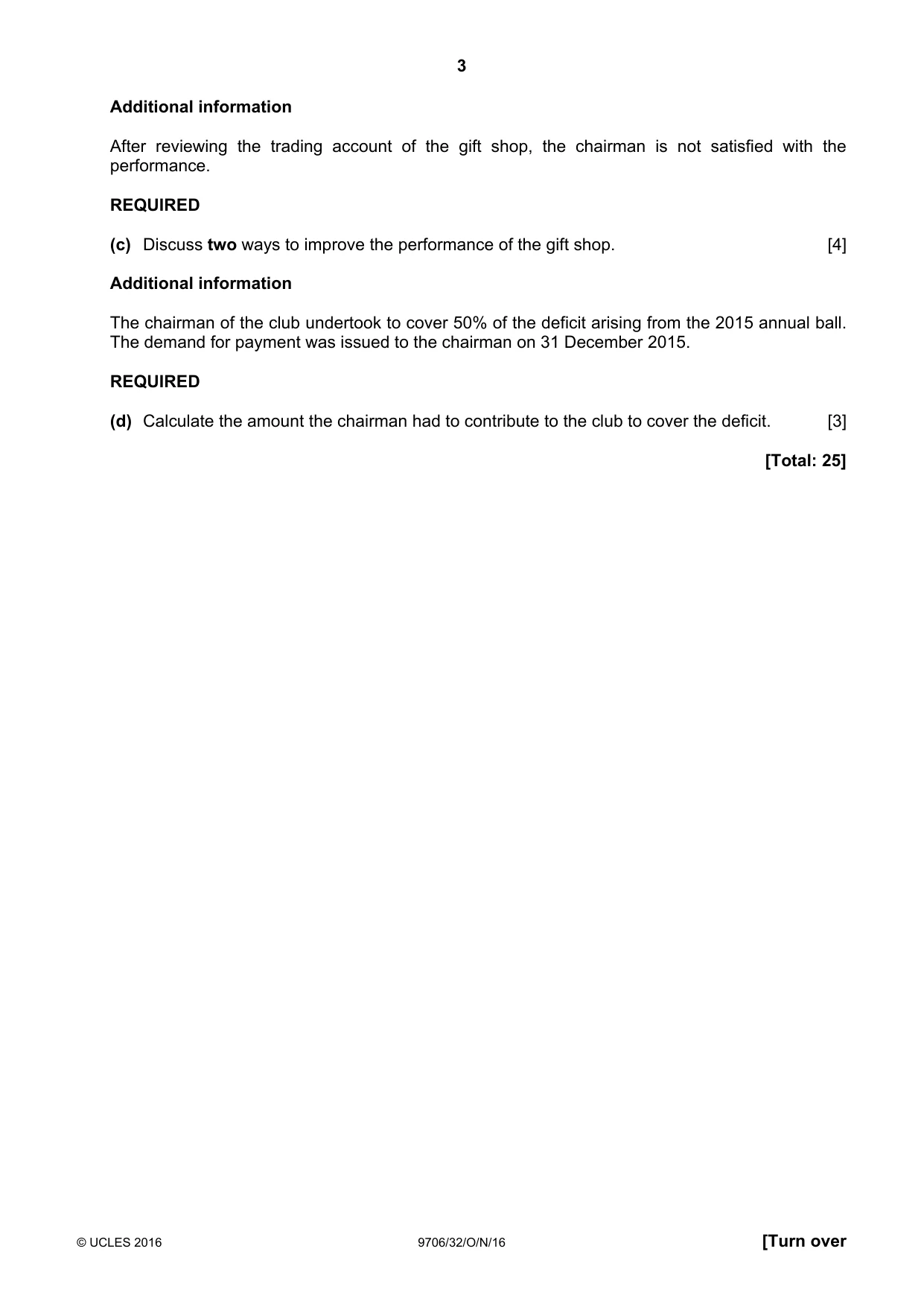 Cambridge A Level Accounting 9706 2016 Oct/Nov Paper 3 · Variant 2 question paper, page 3 of 12