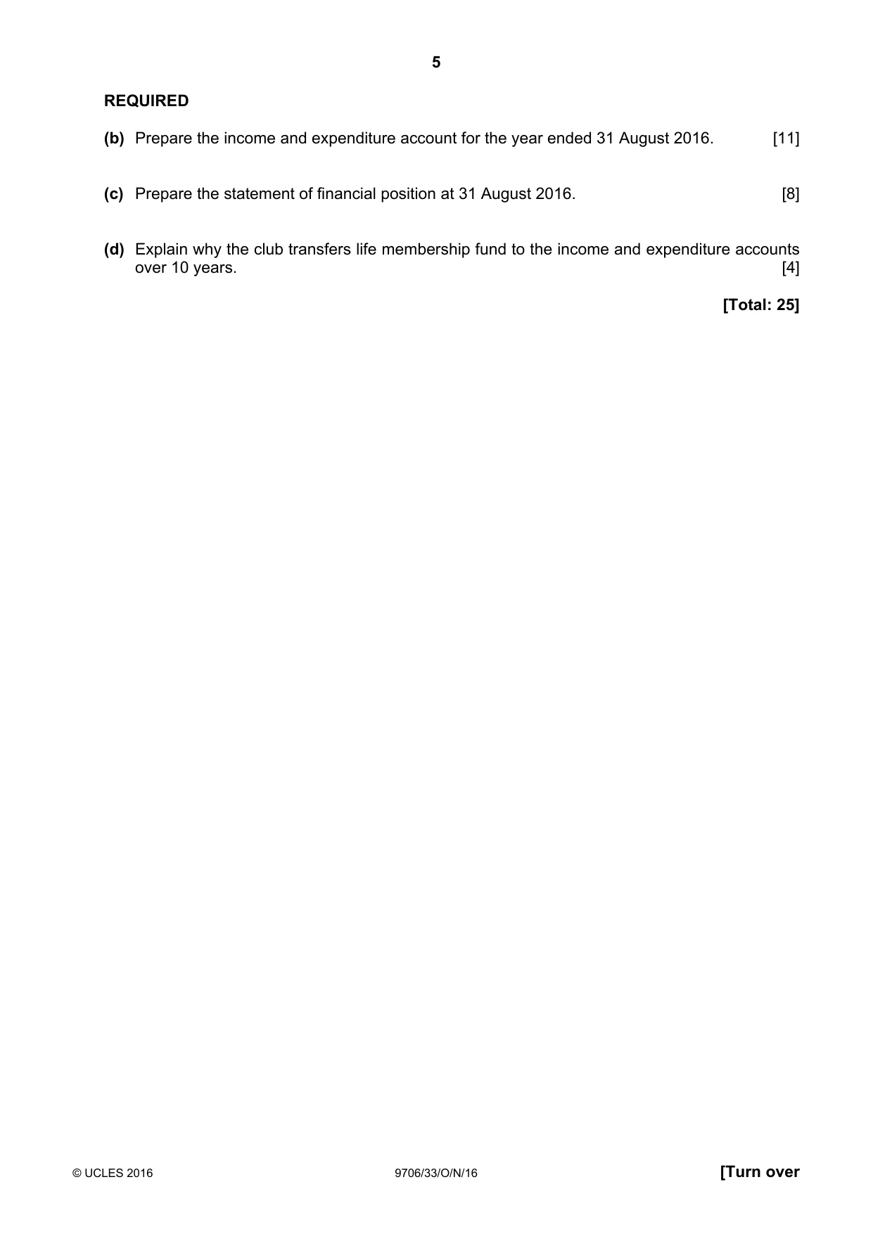 Cambridge A Level Accounting 9706 2016 Oct/Nov Paper 3 · Variant 3 question paper, page 5 of 12