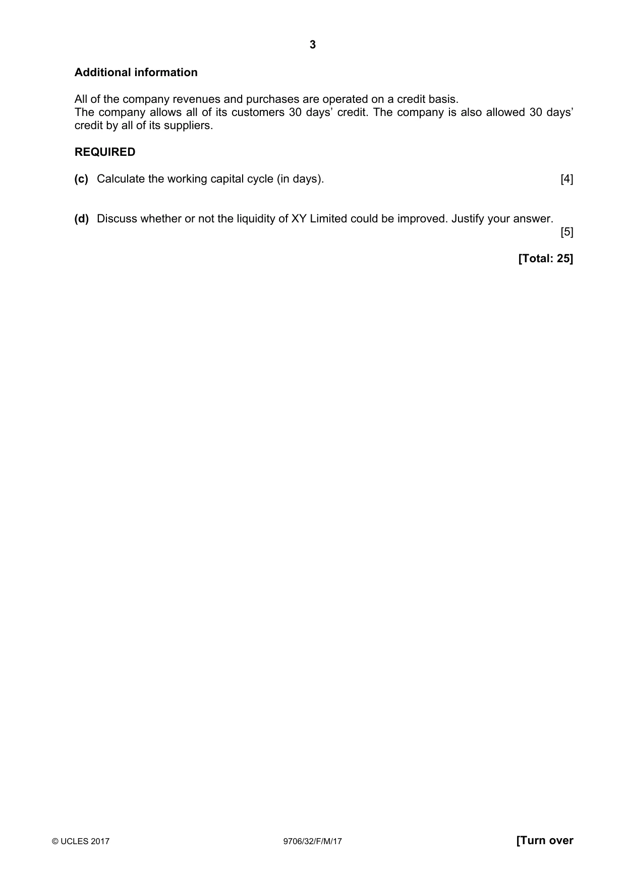 Cambridge A Level Accounting 9706 2017 Feb/March Paper 3 · Variant 2 question paper, page 3 of 12