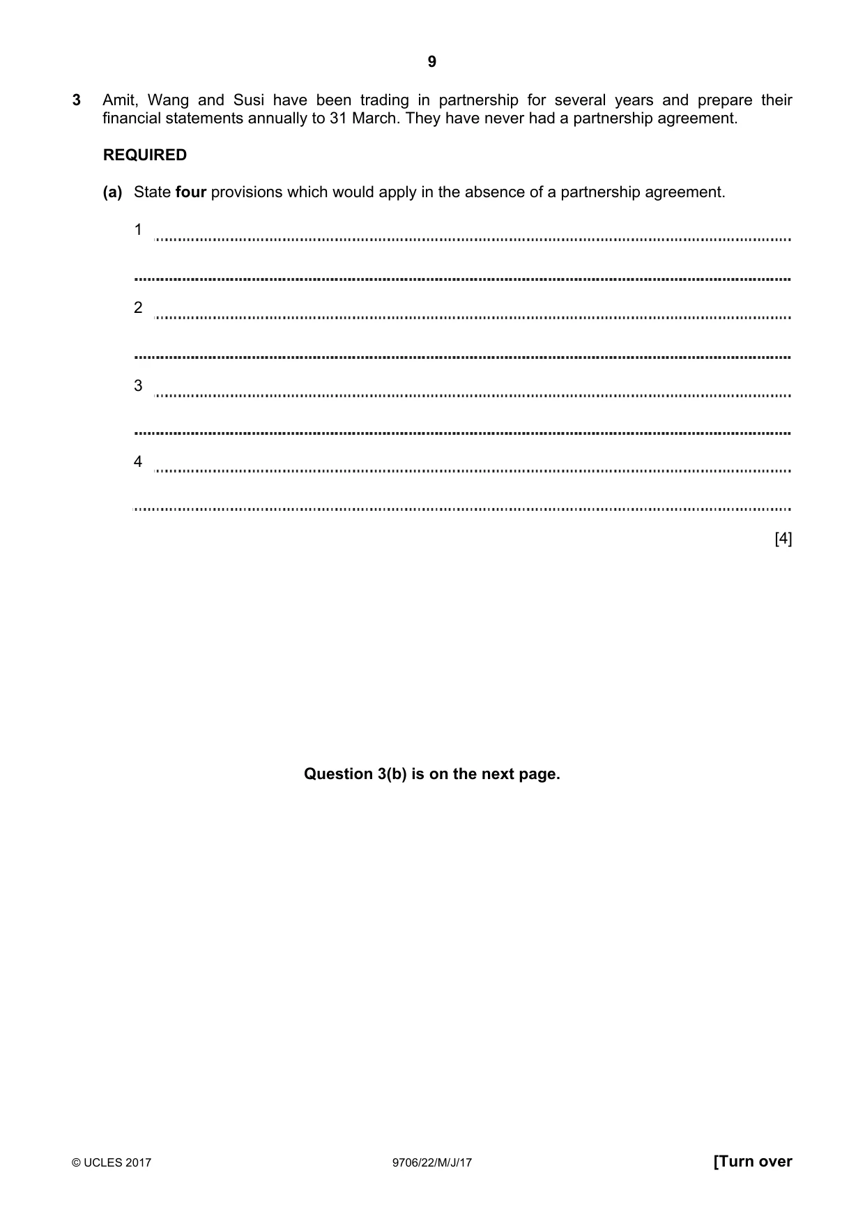Cambridge A Level Accounting 9706 2017 May/June Paper 2 · Variant 2 question paper, page 9 of 20