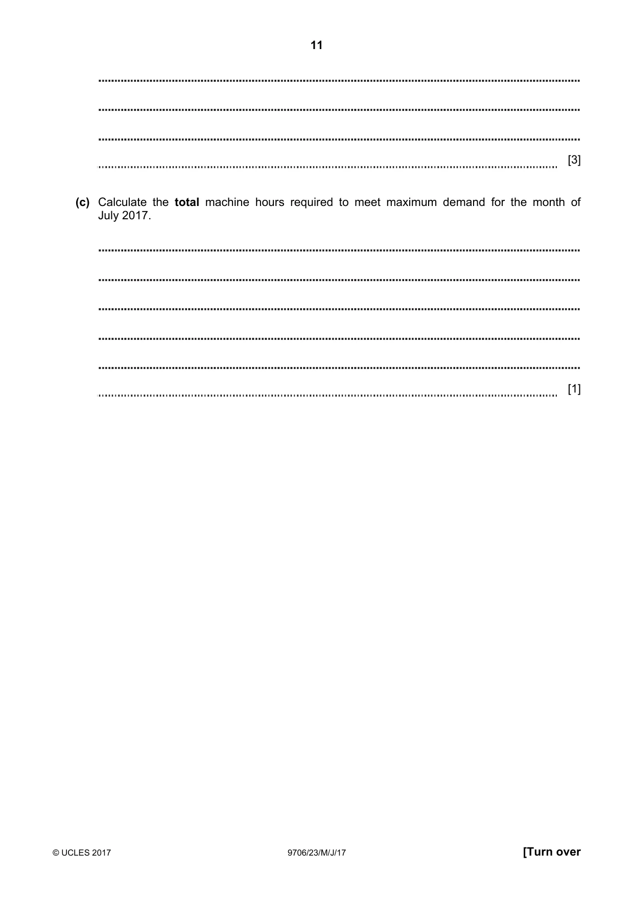 Cambridge A Level Accounting 9706 2017 May/June Paper 2 · Variant 3 question paper, page 11 of 16