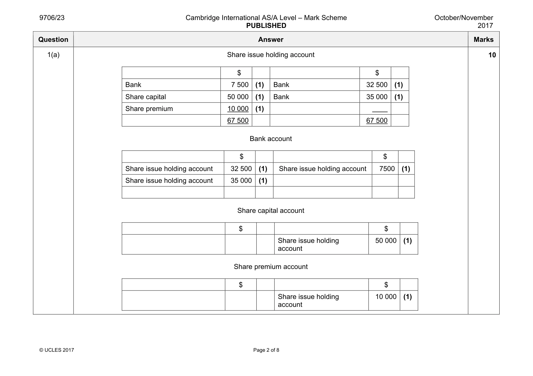 Mark scheme, page 2 of 8