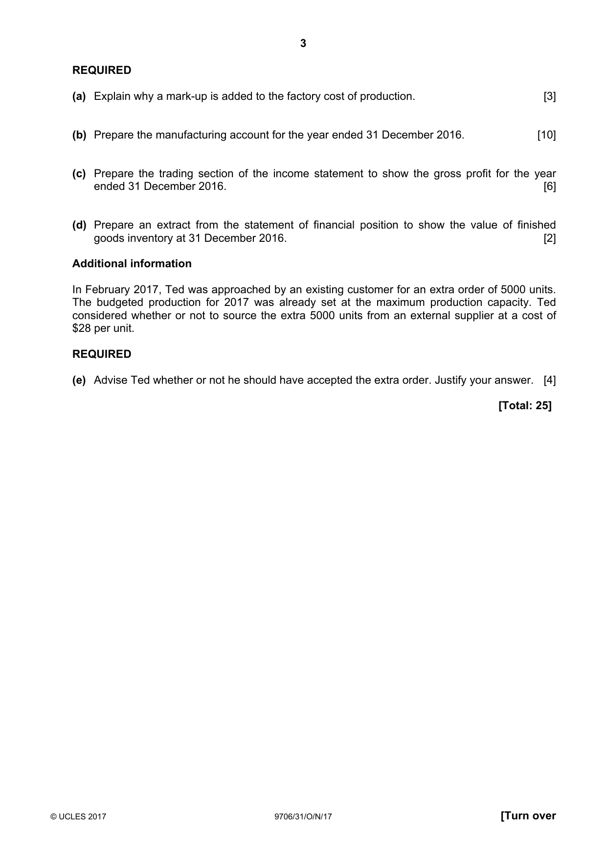 Cambridge A Level Accounting 9706 2017 Oct/Nov Paper 3 · Variant 1 question paper, page 3 of 12