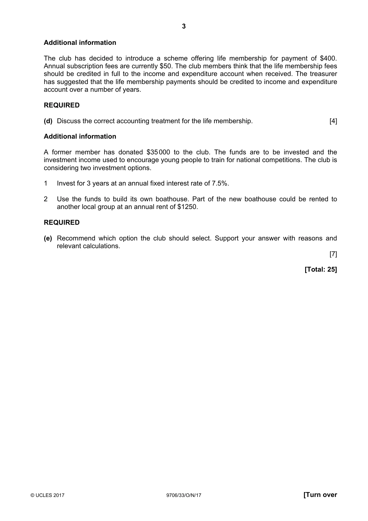 Cambridge A Level Accounting 9706 2017 Oct/Nov Paper 3 · Variant 3 question paper, page 3 of 12