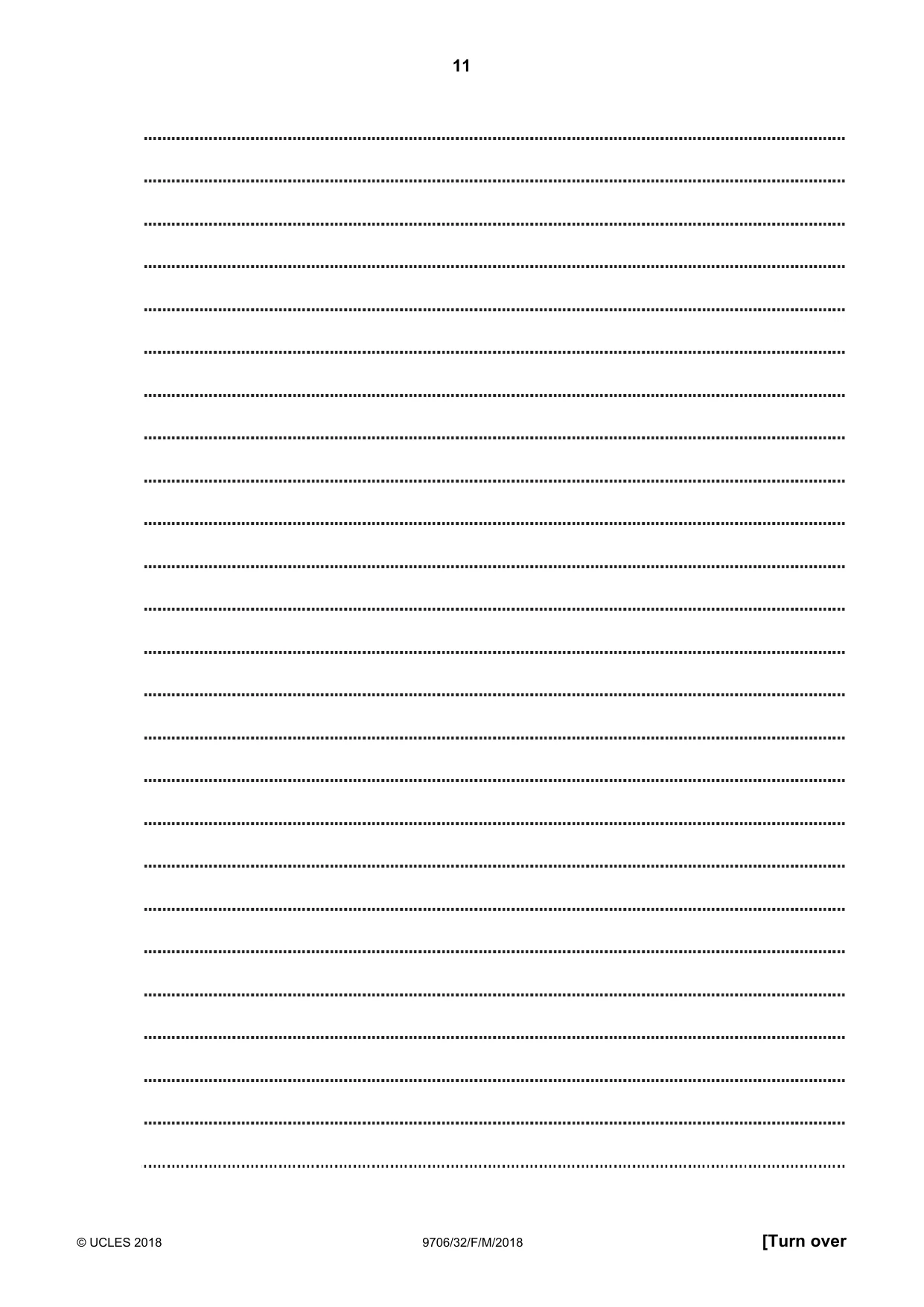 Cambridge A Level Accounting 9706 2018 Feb/March Paper 3 · Variant 2 question paper, page 11 of 24