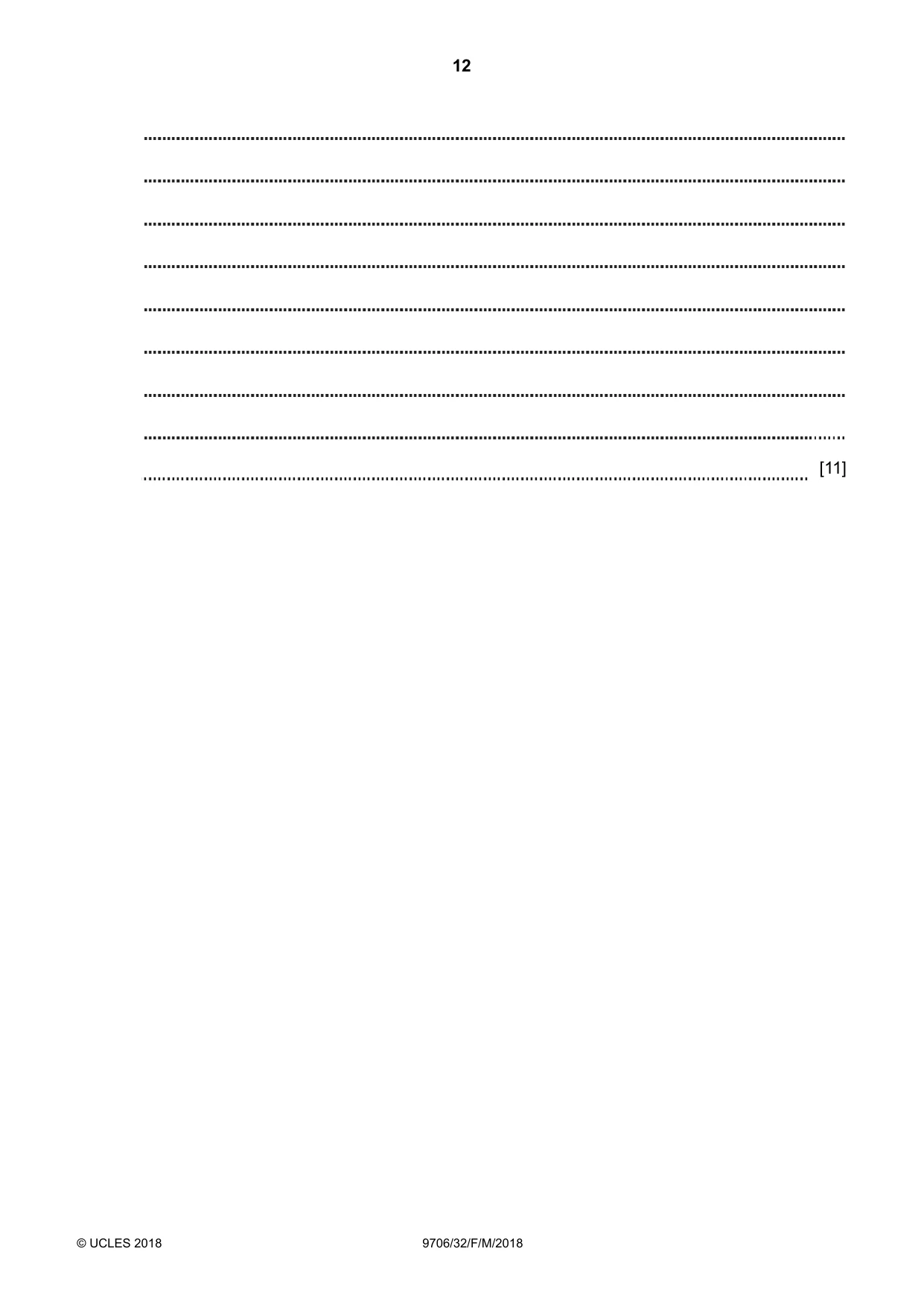 Cambridge A Level Accounting 9706 2018 Feb/March Paper 3 · Variant 2 question paper, page 12 of 24