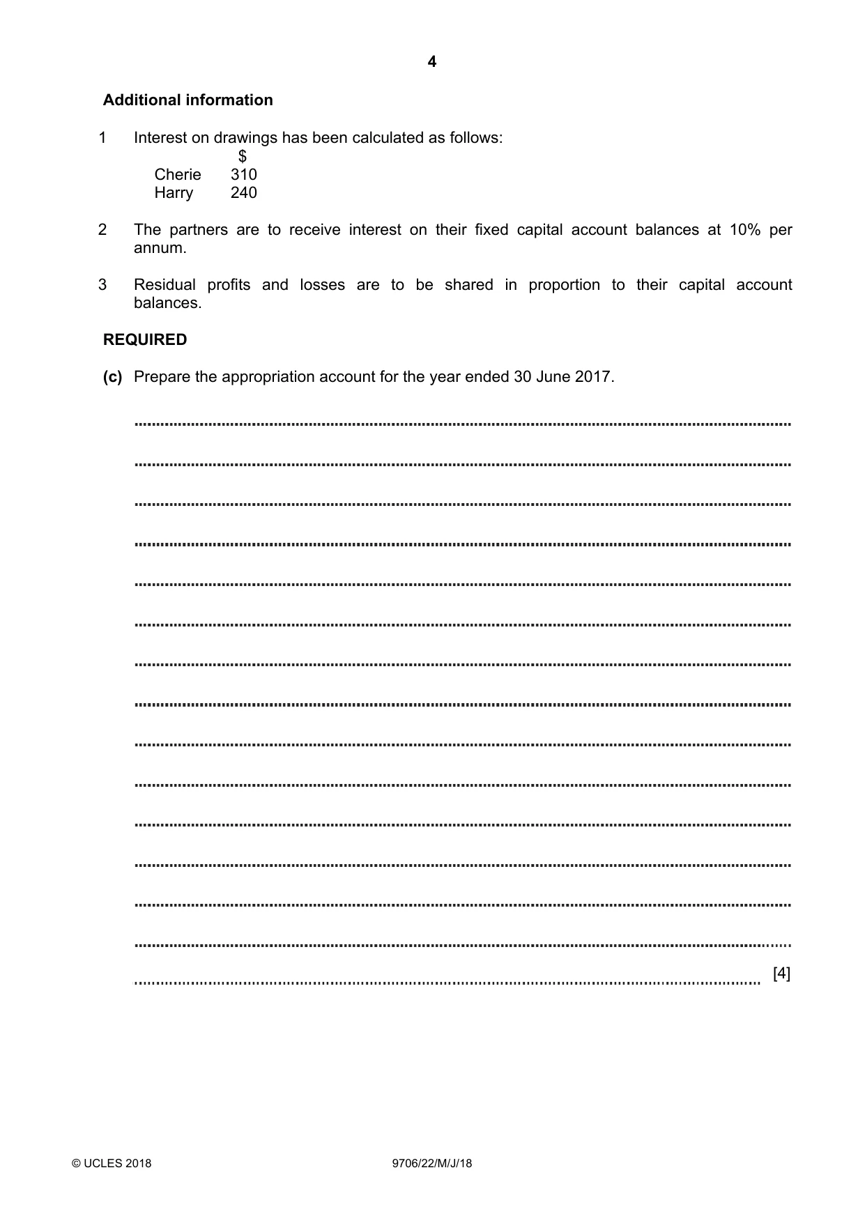 Cambridge A Level Accounting 9706 2018 May/June Paper 2 · Variant 2 question paper, page 4 of 16