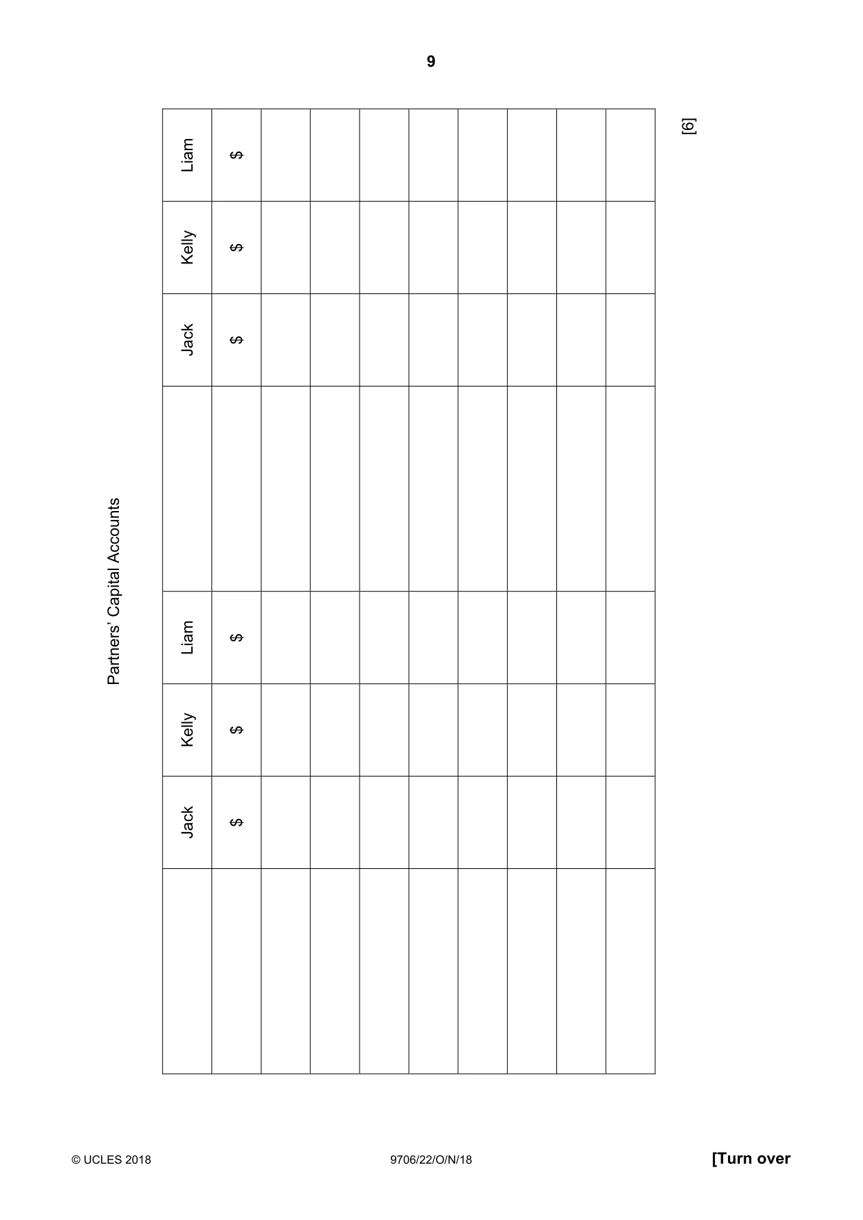 Cambridge A Level Accounting 9706 2018 Oct/Nov Paper 2 · Variant 2 question paper, page 9 of 20