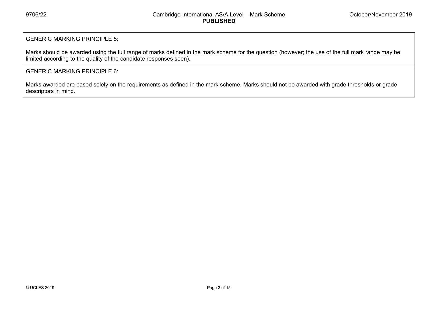 Mark scheme, page 3 of 15