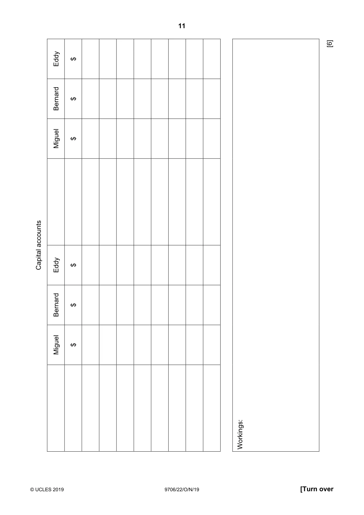 Cambridge A Level Accounting 9706 2019 Oct/Nov Paper 2 · Variant 2 question paper, page 11 of 20
