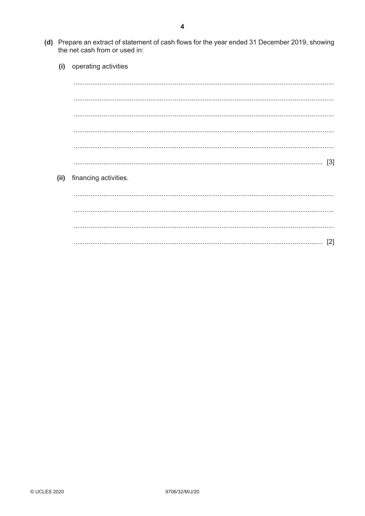 Cambridge A Level Accounting 9706 2020 May/June Paper 3 · Variant 2 question paper, page 4 of 24