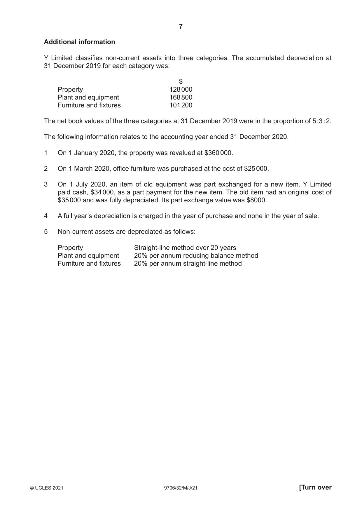Cambridge A Level Accounting 9706 2021 May/June Paper 3 · Variant 2 question paper, page 7 of 24