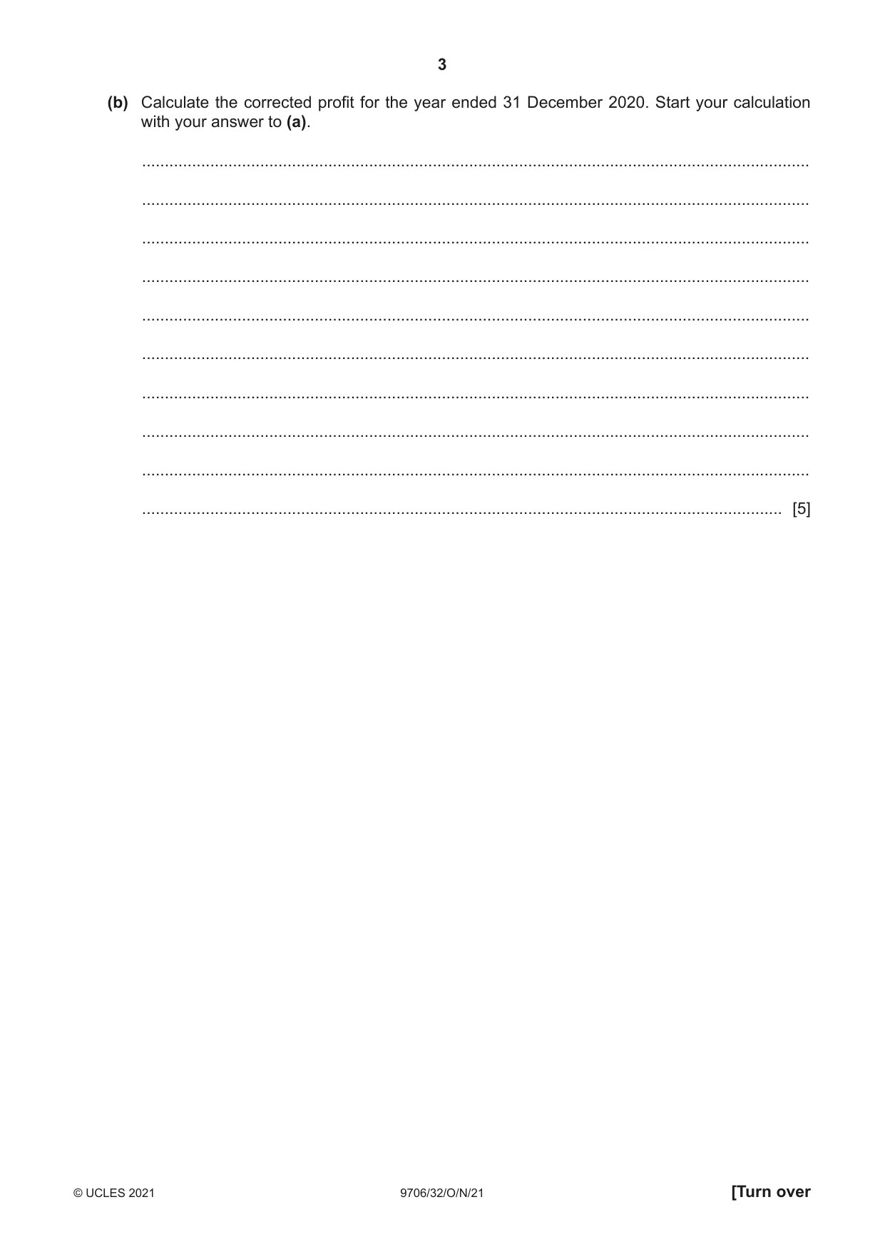 Cambridge A Level Accounting 9706 2021 Oct/Nov Paper 3 · Variant 2 question paper, page 3 of 24