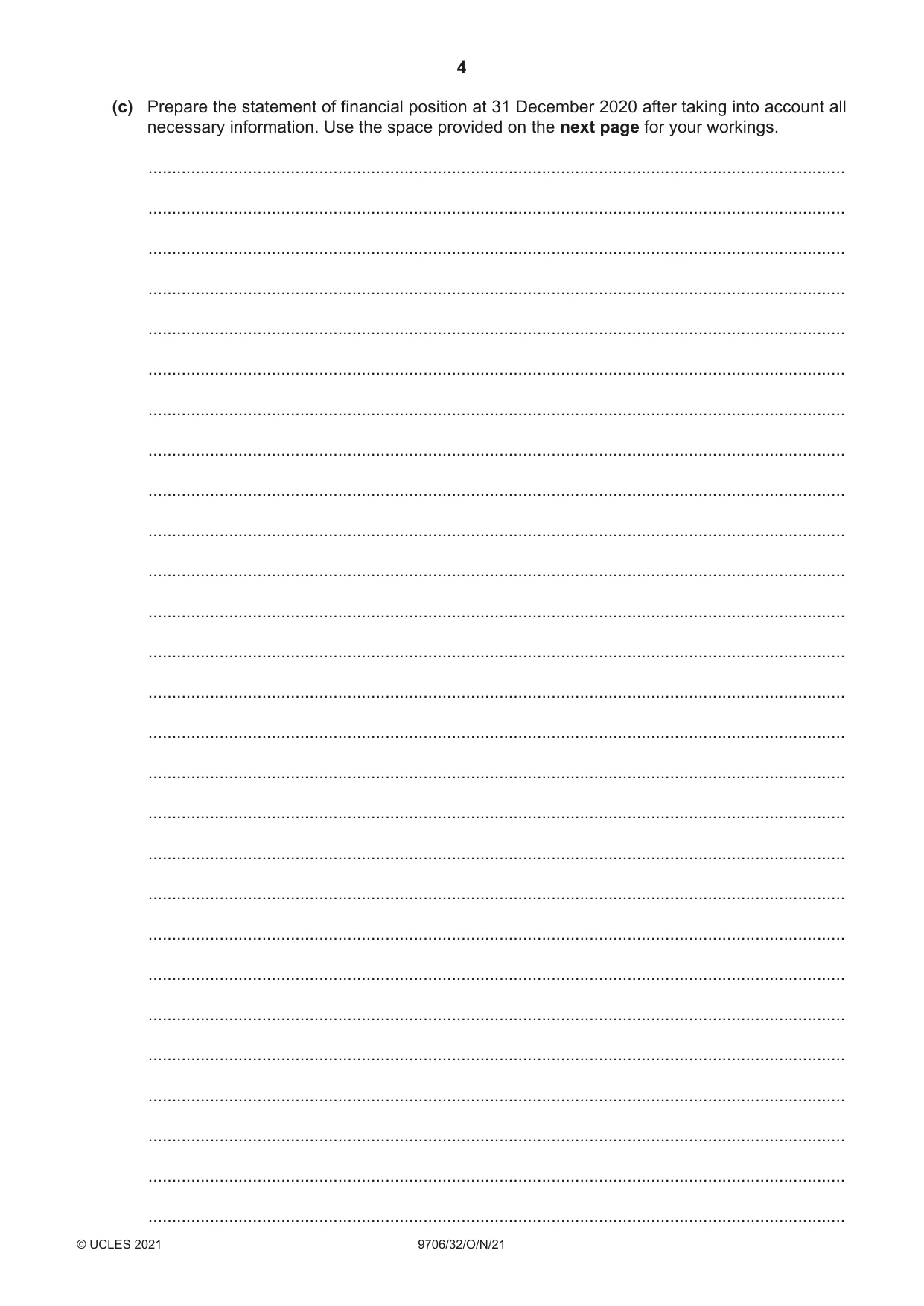 Cambridge A Level Accounting 9706 2021 Oct/Nov Paper 3 · Variant 2 question paper, page 4 of 24