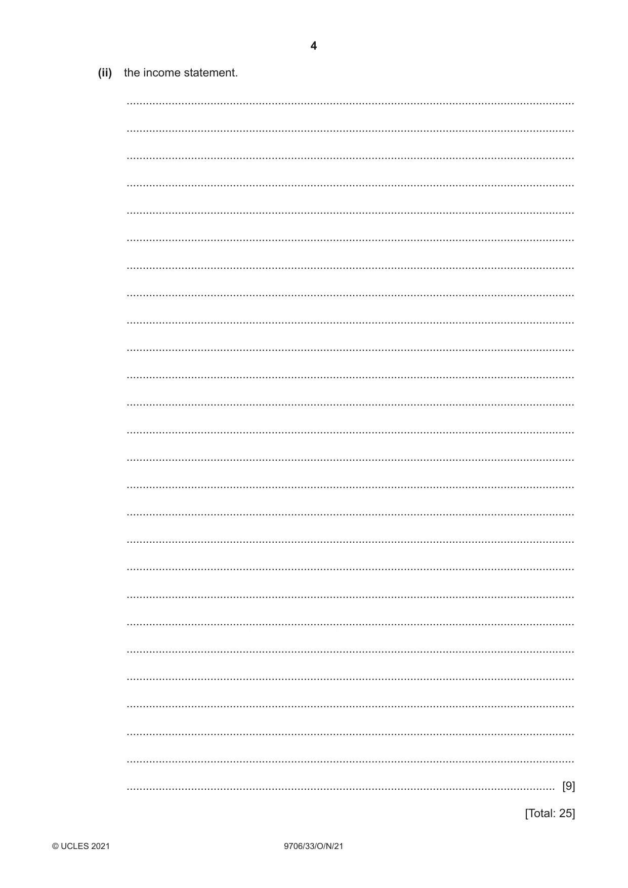 Cambridge A Level Accounting 9706 2021 Oct/Nov Paper 3 · Variant 3 question paper, page 4 of 24