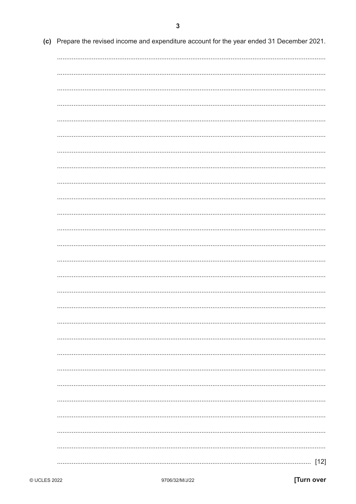 Cambridge A Level Accounting 9706 2022 May/June Paper 3 · Variant 2 question paper, page 3 of 24