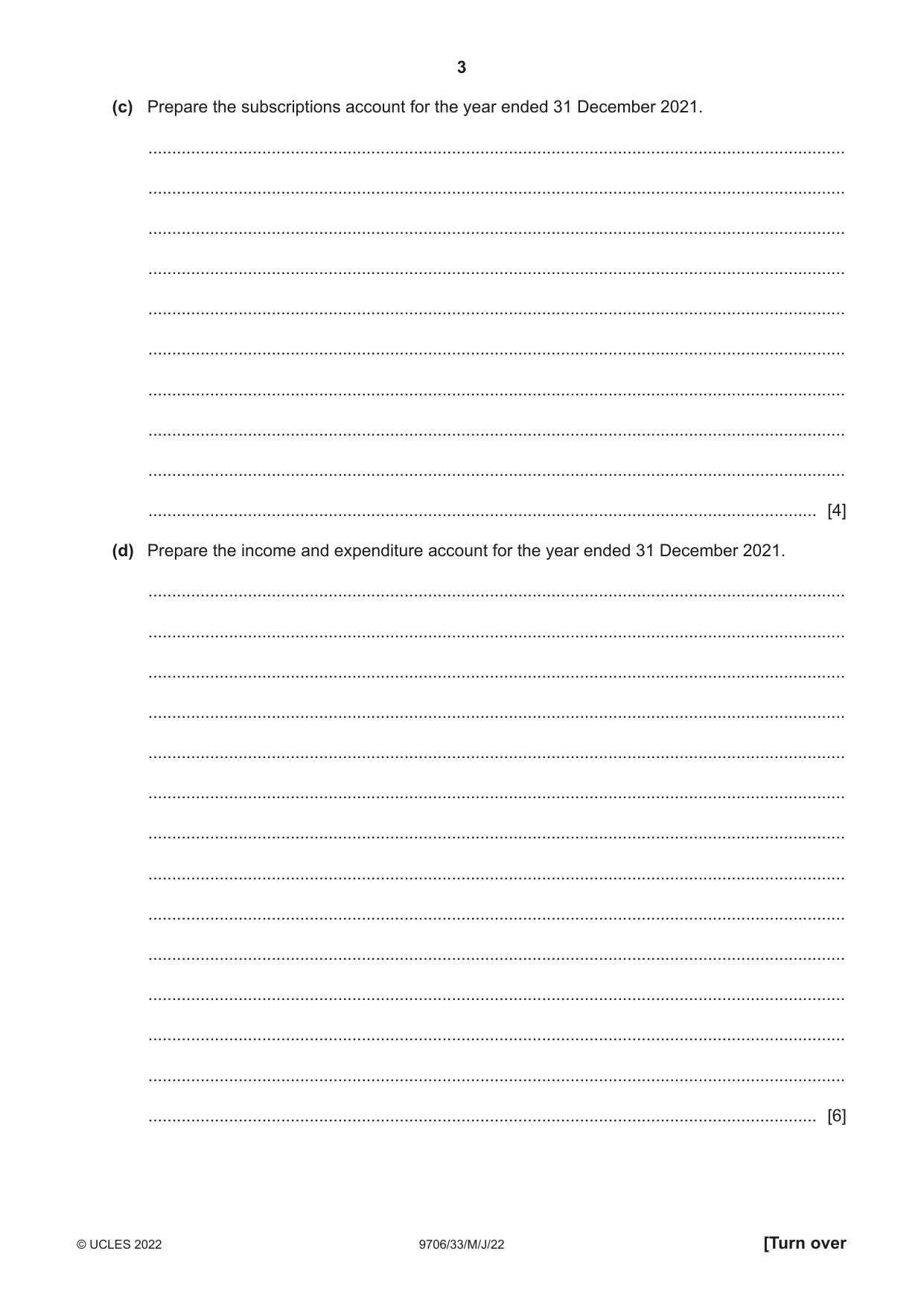 Cambridge A Level Accounting 9706 2022 May/June Paper 3 · Variant 3 question paper, page 3 of 20