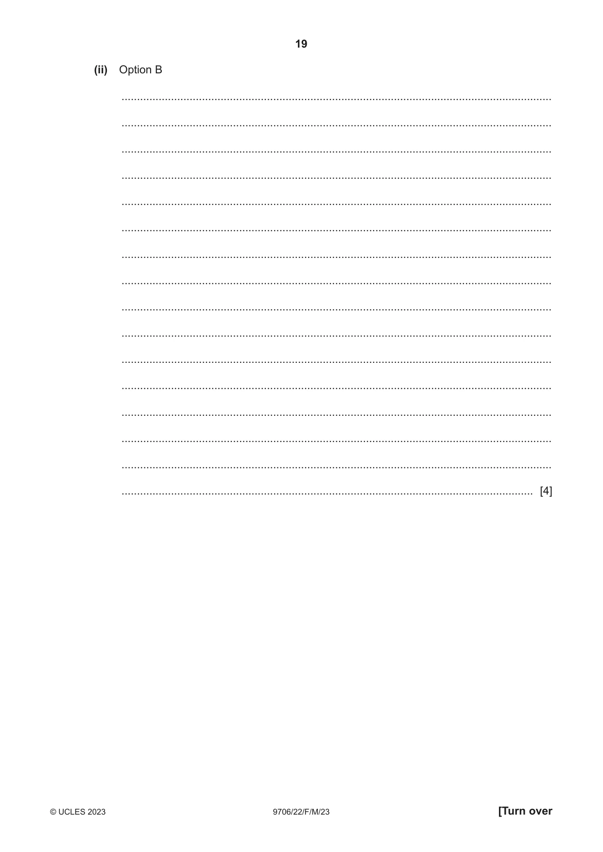 Cambridge A Level Accounting 9706 2023 Feb/March Paper 2 · Variant 2 question paper, page 19 of 20