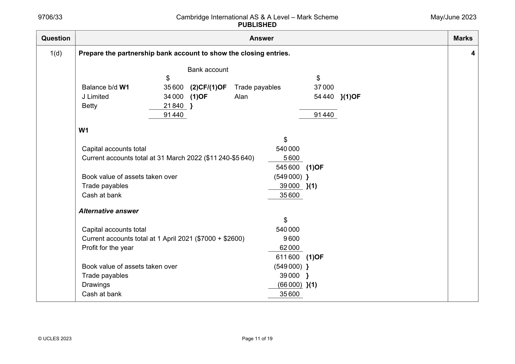 Mark scheme, page 11 of 19