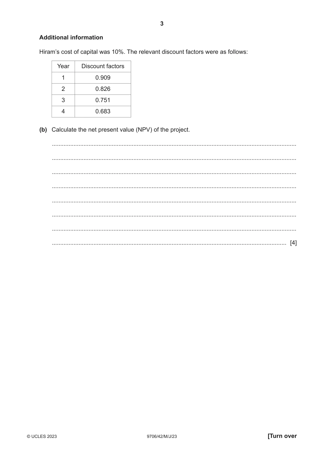 Cambridge A Level Accounting 9706 2023 May/June Paper 4 · Variant 2 question paper, page 3 of 8