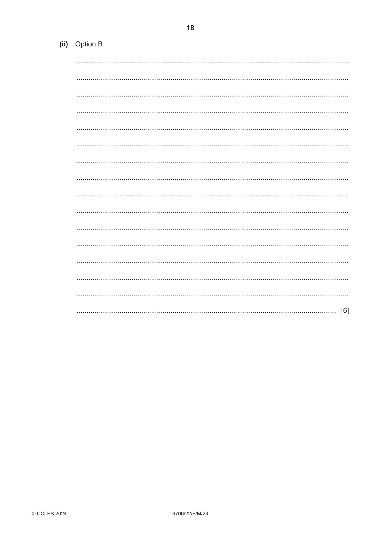 Cambridge A Level Accounting 9706 2024 Feb/March Paper 2 · Variant 2 question paper, page 18 of 20